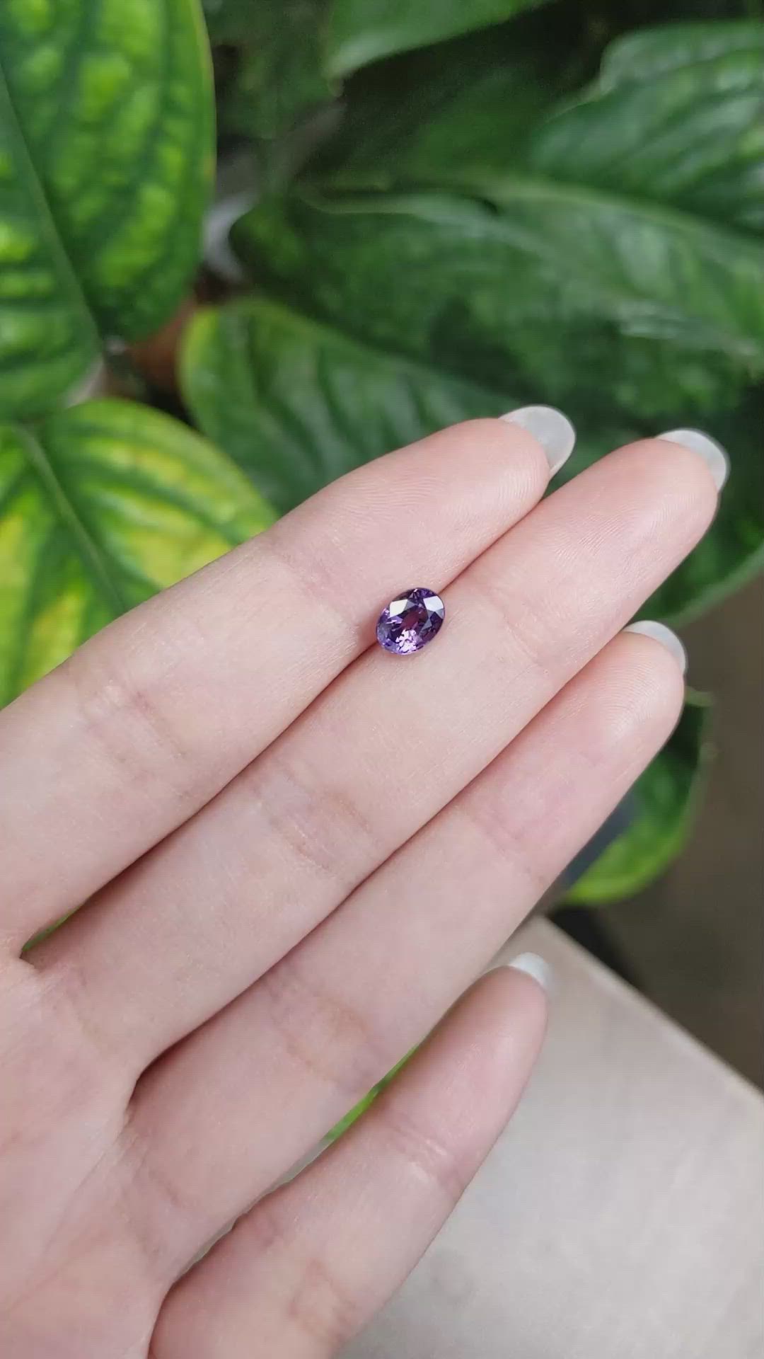 1.12 Ct. Purple Sapphire from Ceylon (Sri Lanka) Size Video