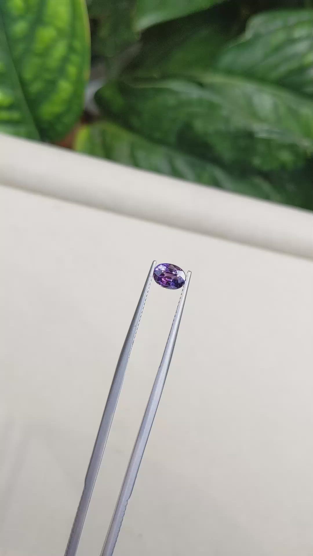 1.12 Ct. Purple Sapphire from Ceylon (Sri Lanka) Size Video