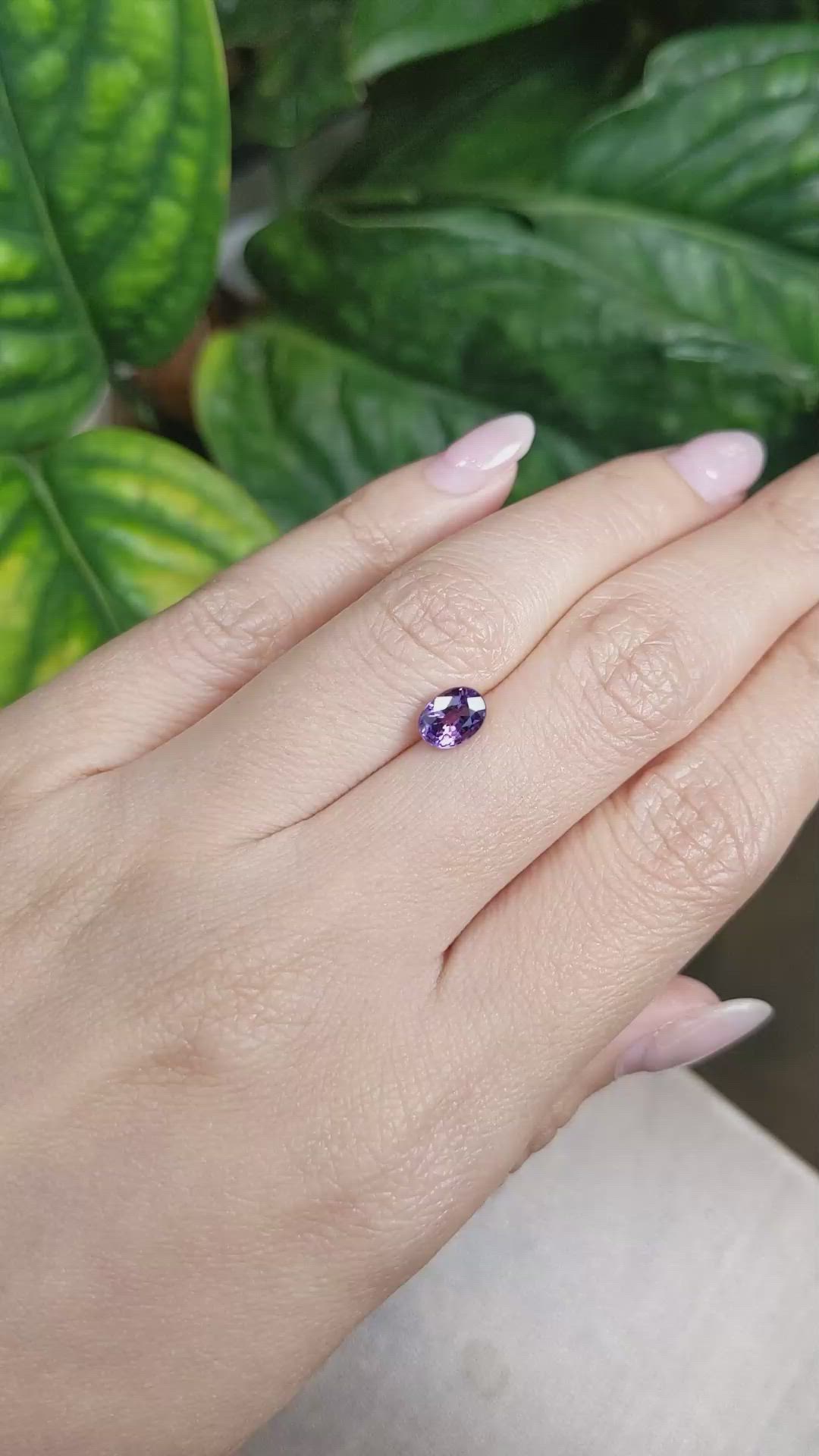 1.12 Ct. Purple Sapphire from Ceylon (Sri Lanka) Size Video