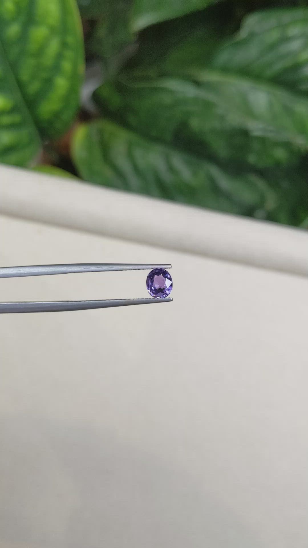 0.81 Ct. Purple Sapphire from Ceylon (Sri Lanka) Size Video