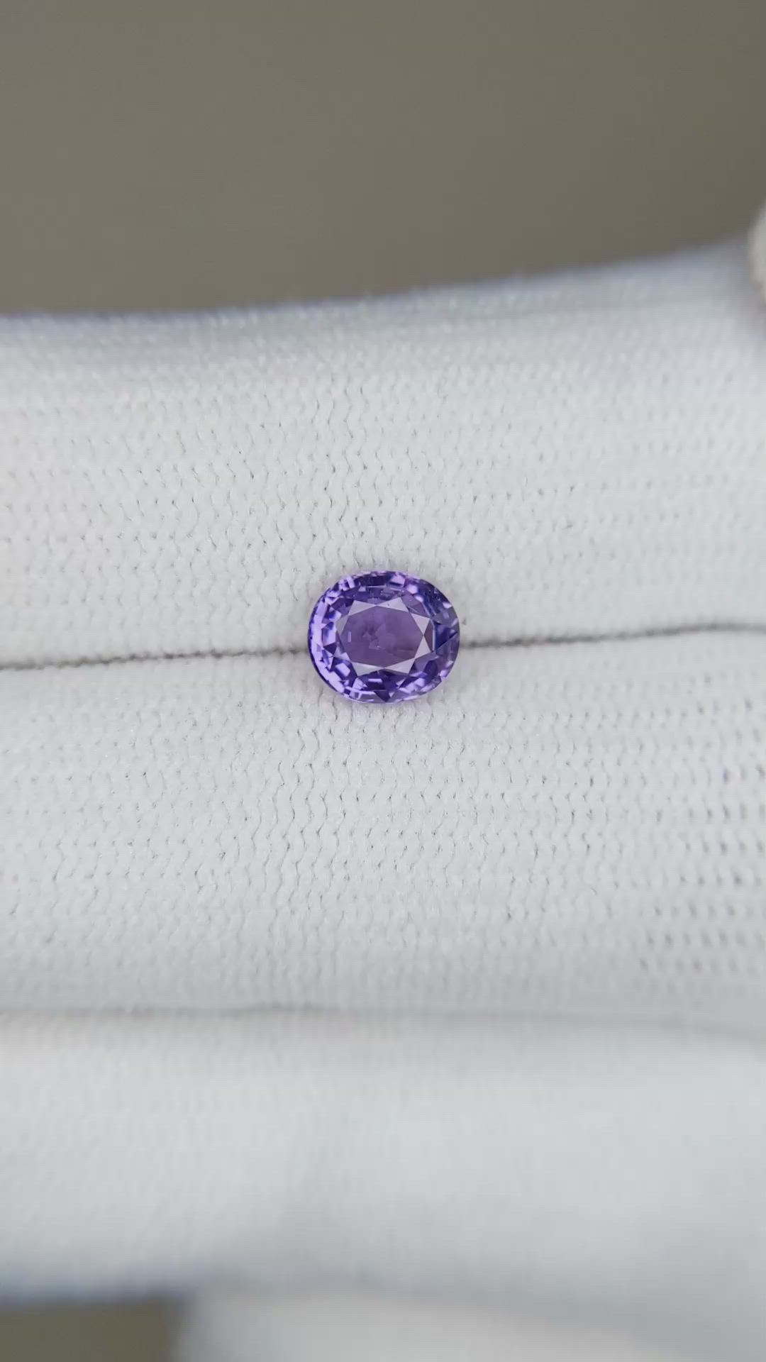 0.81 Ct. Purple Sapphire from Ceylon (Sri Lanka) Size Video