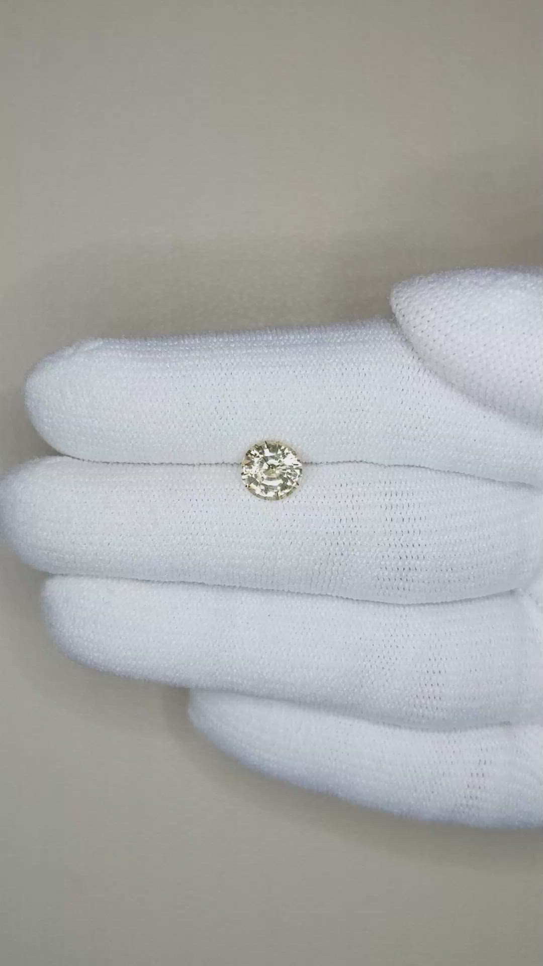 1.35 Ct. Yellow Sapphire from Ceylon (Sri Lanka) Size Video