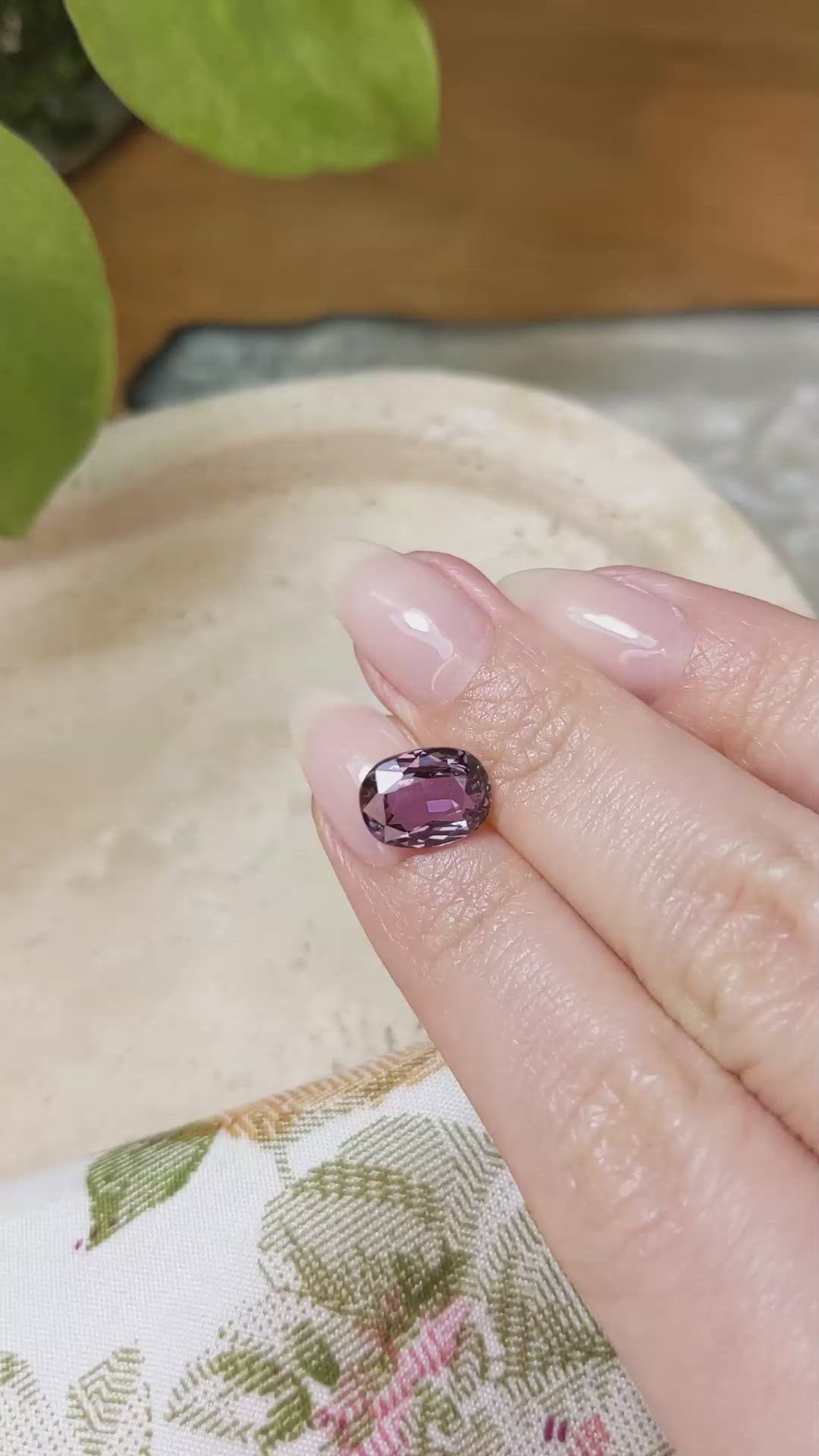 3.06 Ct. Purple Sapphire from Ceylon (Sri Lanka) Size Video