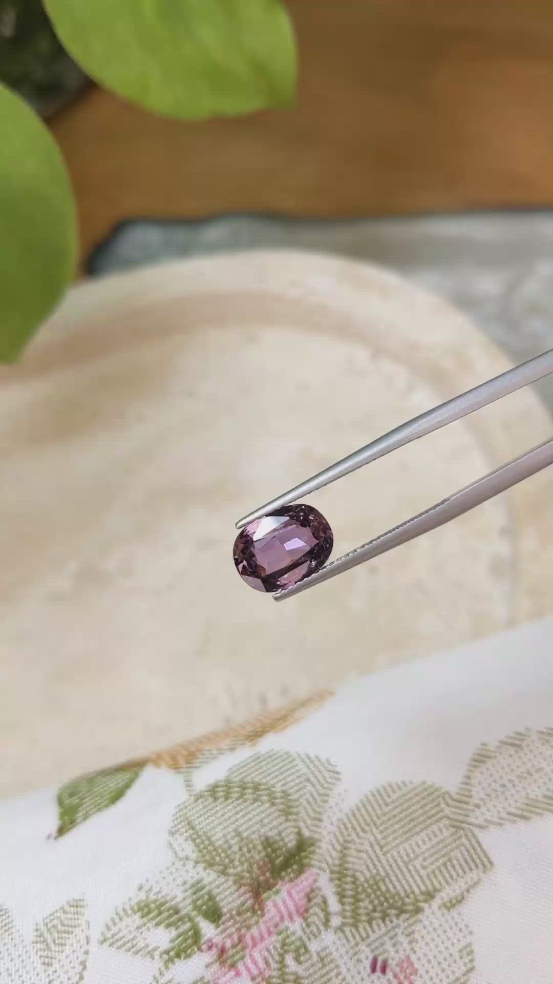 3.06 Ct. Purple Sapphire from Ceylon (Sri Lanka) Size Video