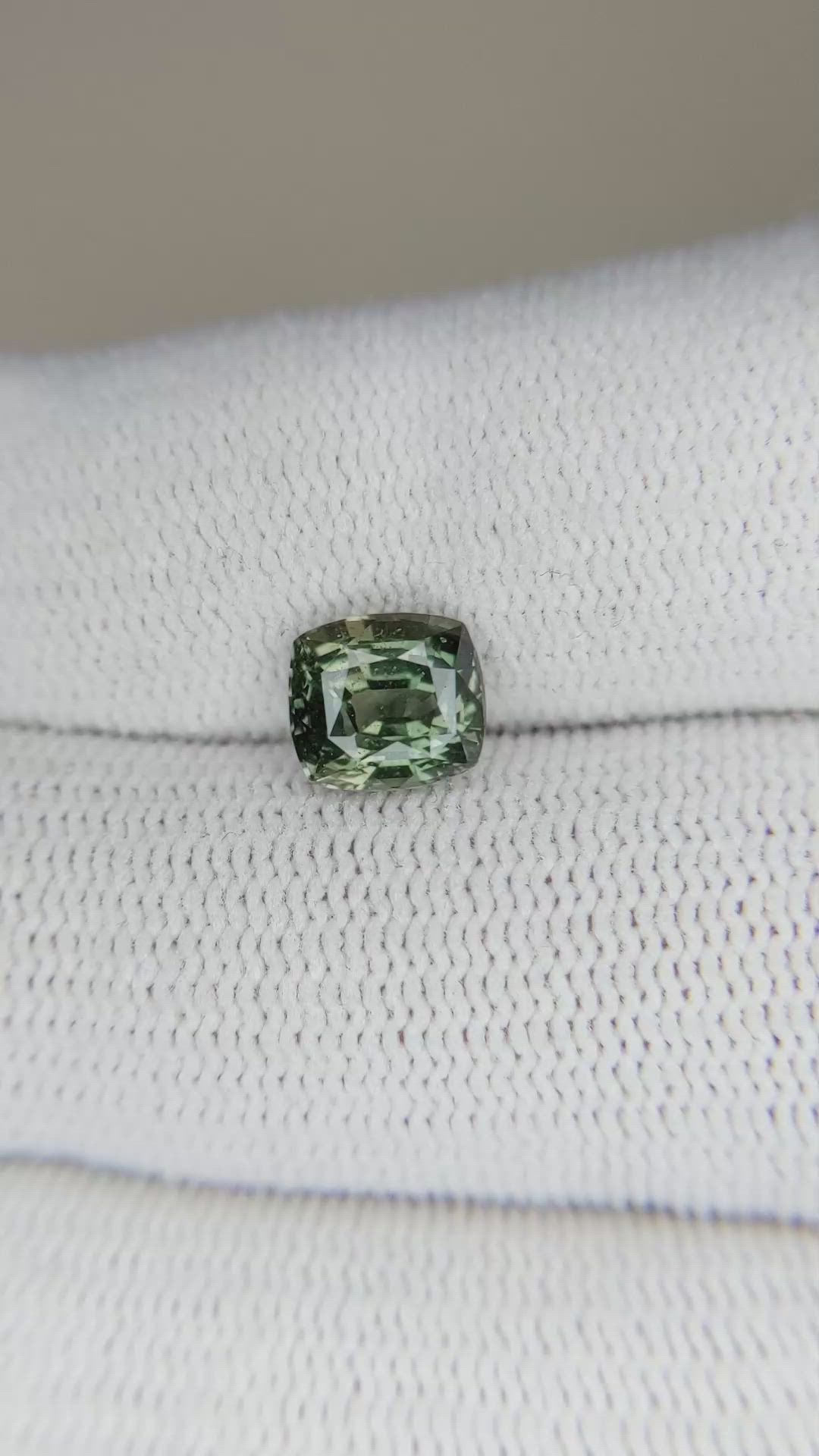 2.18 Ct. Green Sapphire from Ceylon (Sri Lanka) Size Video