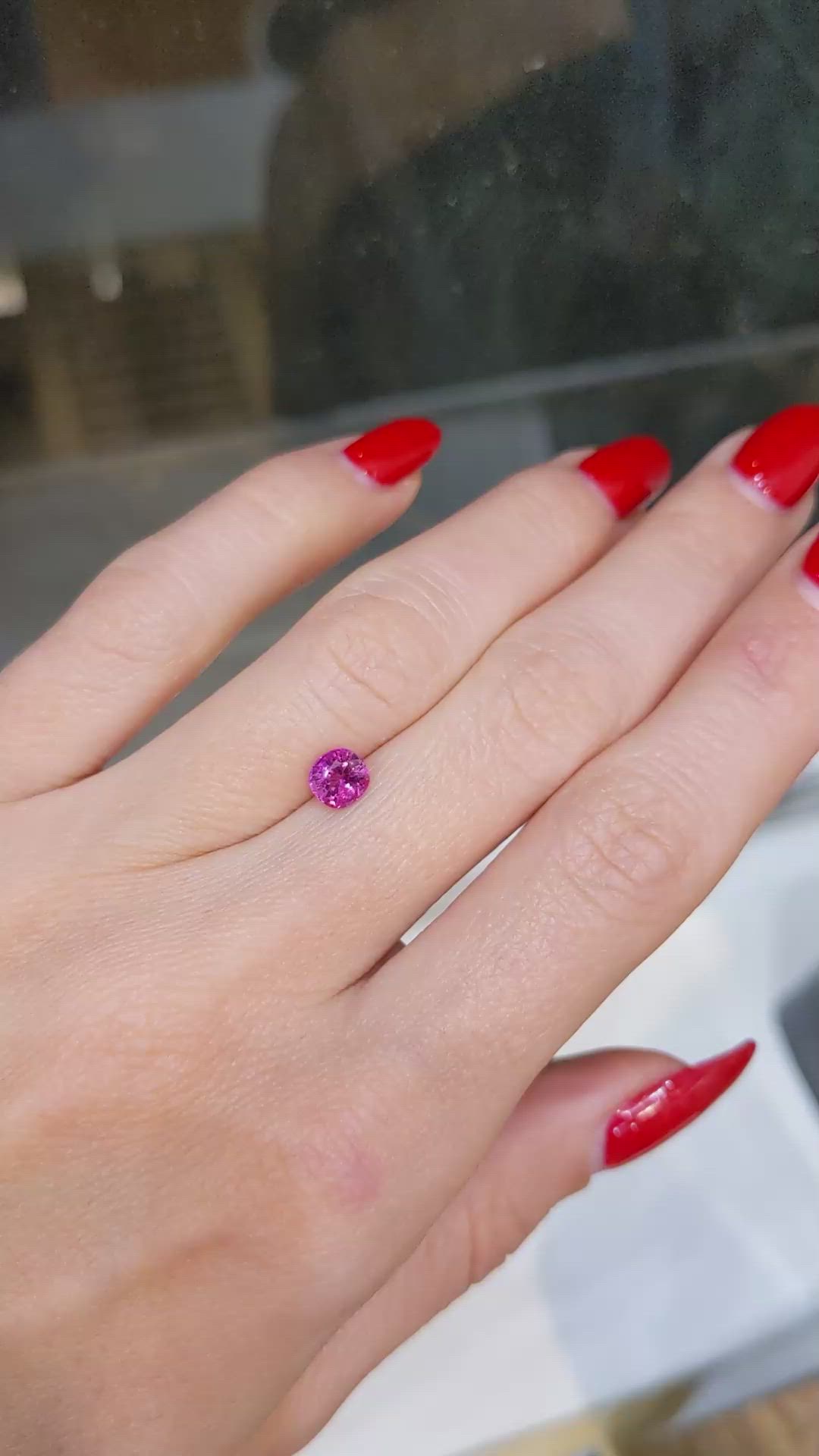 0.91 Ct. Pink Sapphire from Ceylon (Sri Lanka) Size Video