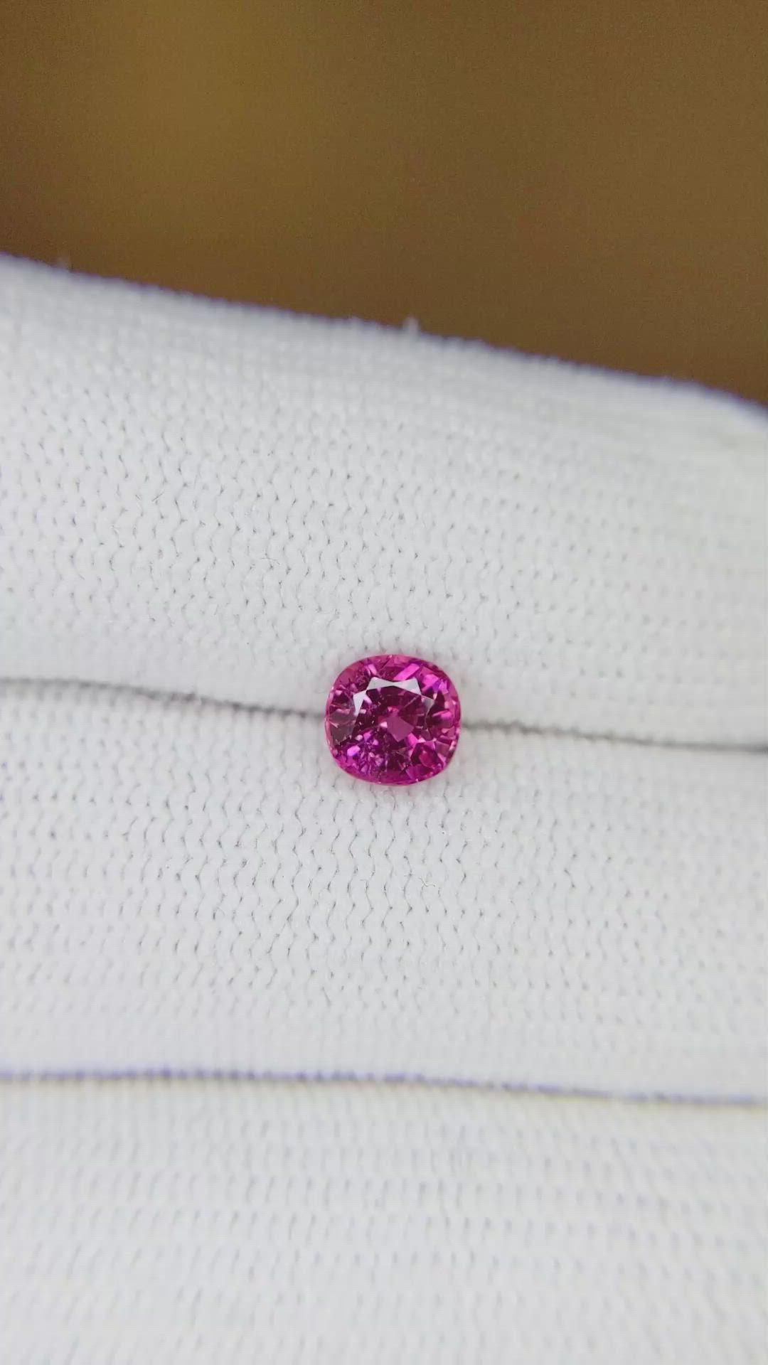0.91 Ct. Pink Sapphire from Ceylon (Sri Lanka) Size Video