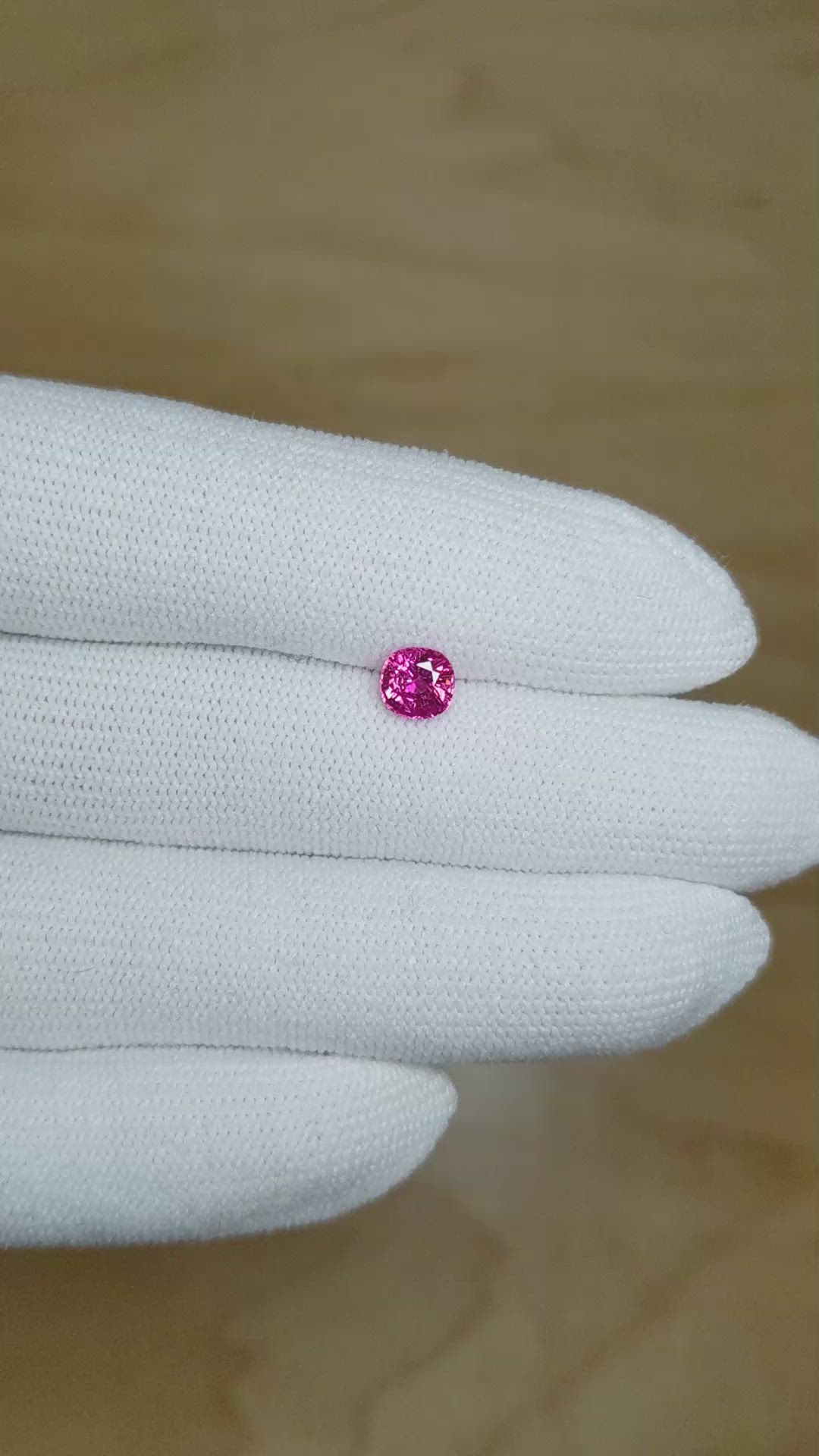 0.91 Ct. Pink Sapphire from Ceylon (Sri Lanka) Size Video