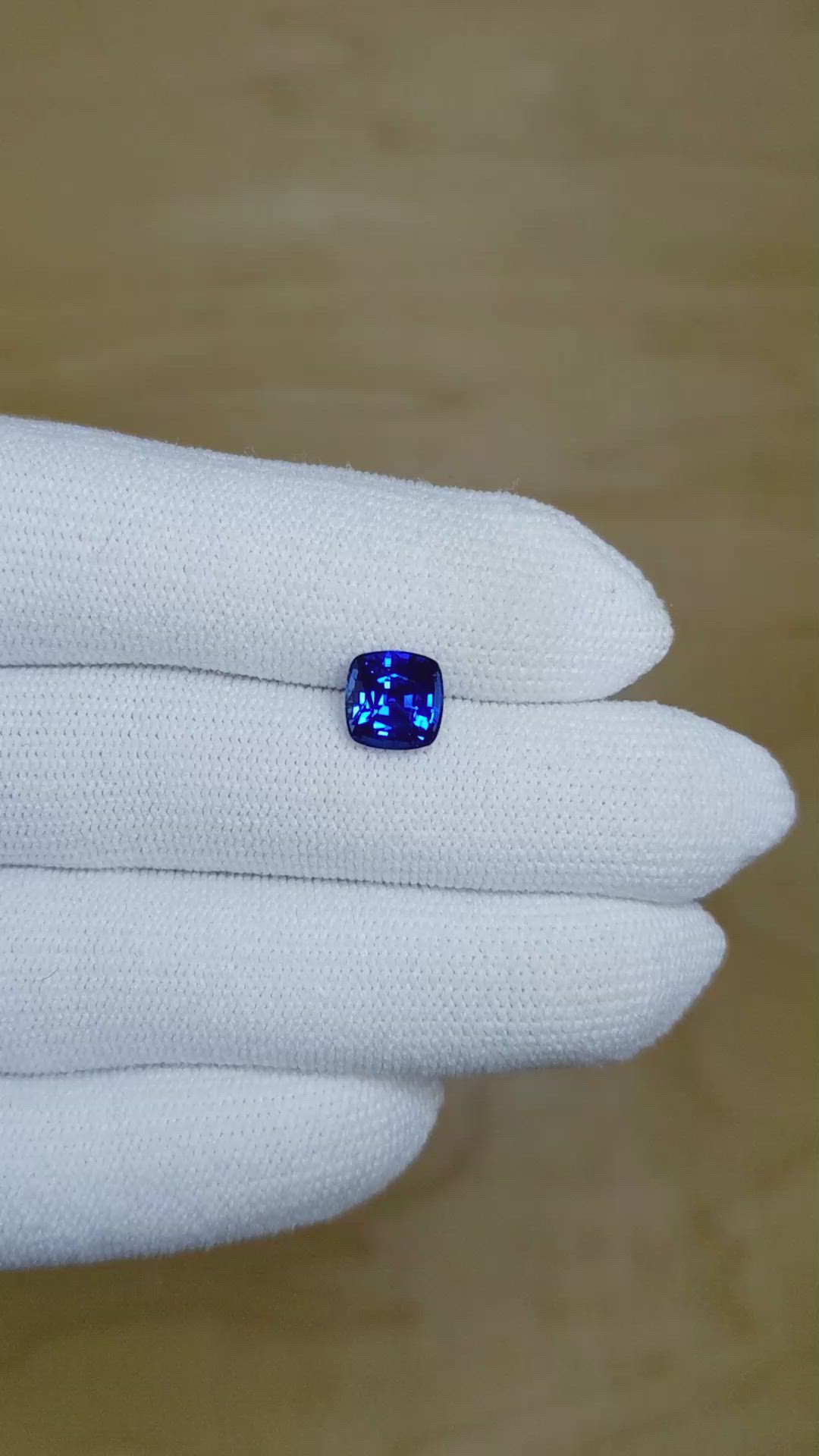 2.16 Ct. Blue Sapphire from Ceylon (Sri Lanka) Size Video