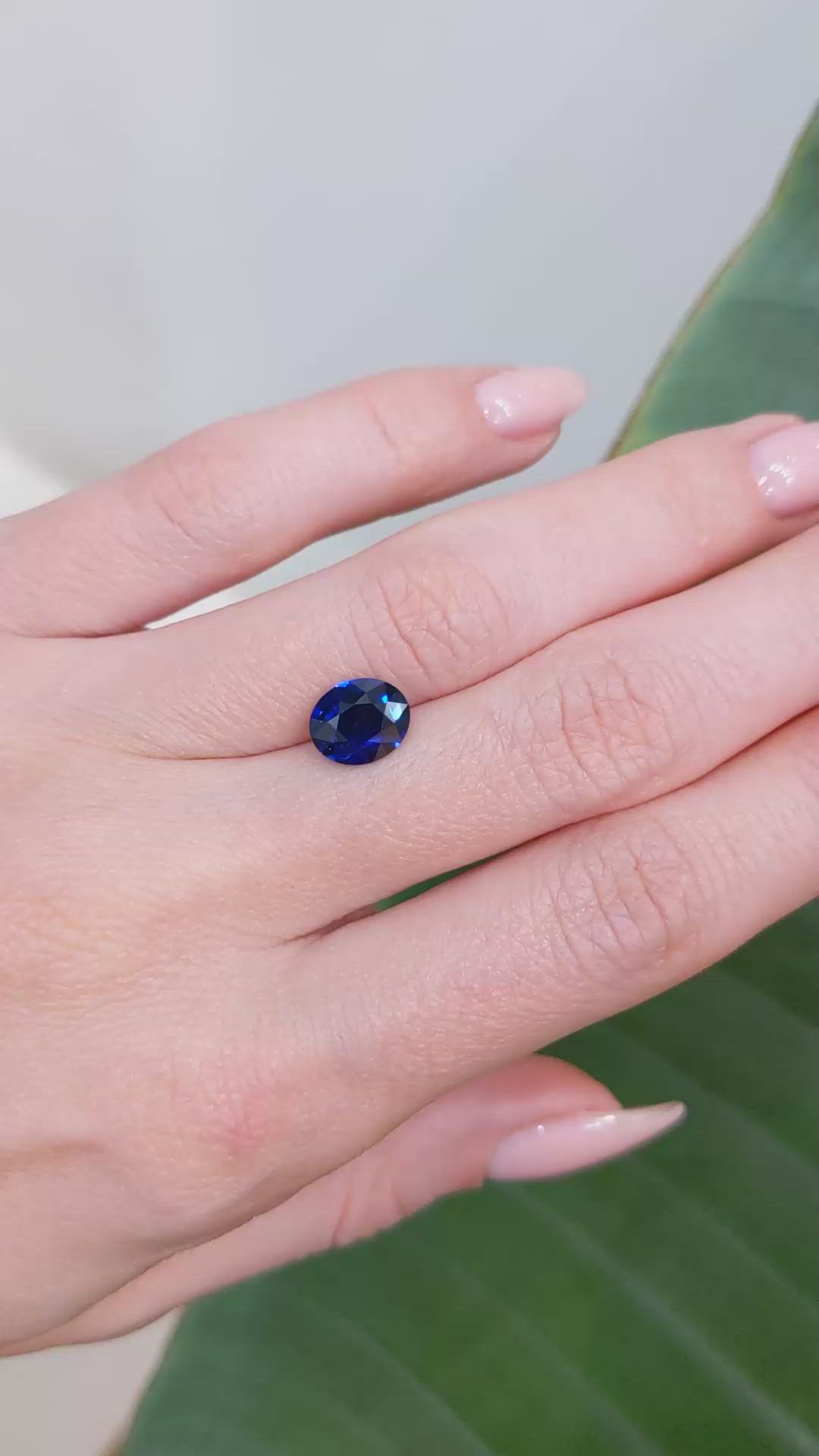 2.03 Ct. Blue Sapphire from Ceylon (Sri Lanka) Size Video