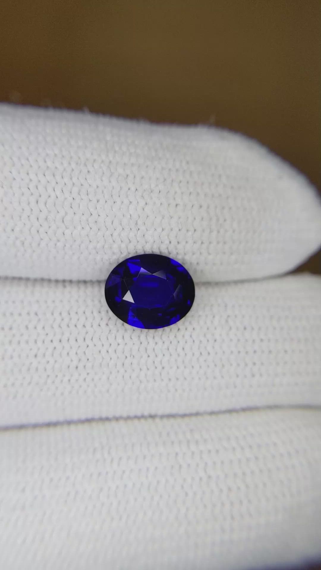 2.03 Ct. Blue Sapphire from Ceylon (Sri Lanka) Size Video