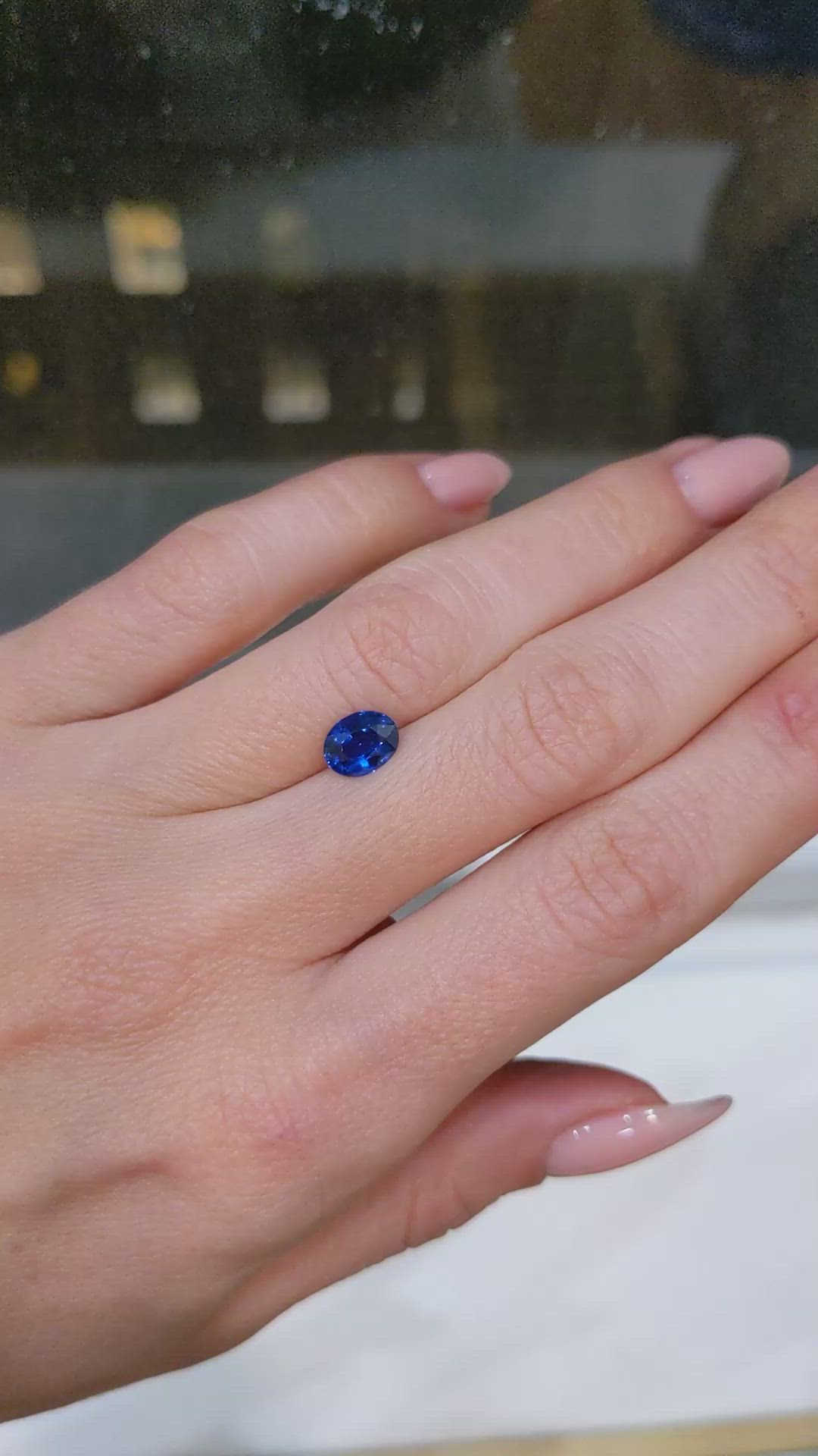 1.12 Ct. Blue Sapphire from Ceylon (Sri Lanka) Size Video