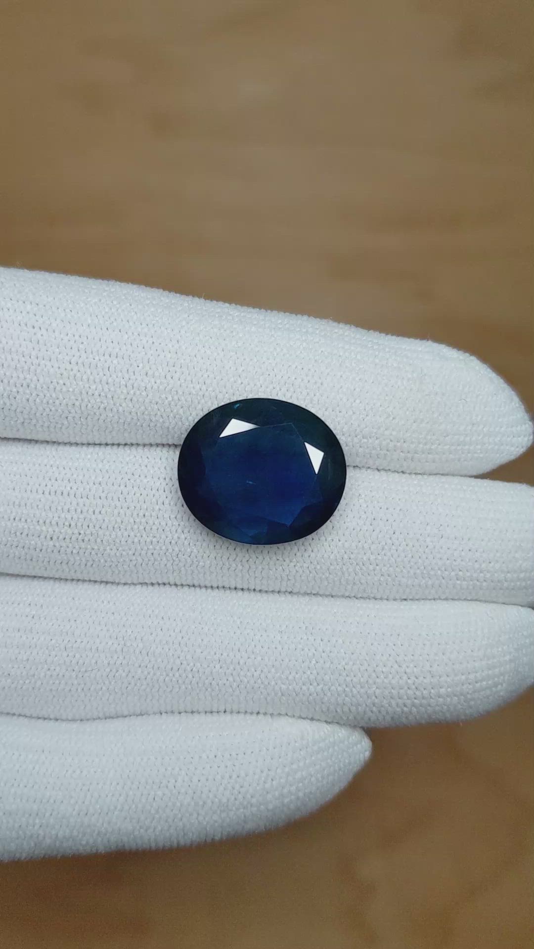 15.16 Ct. Blue Sapphire from Thailand Size Video