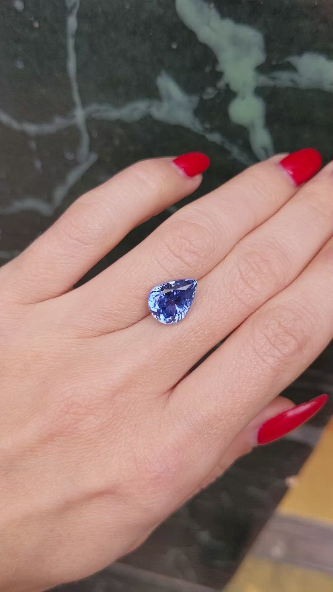 5.83 Ct. Blue Sapphire from Ceylon (Sri Lanka) Size Video