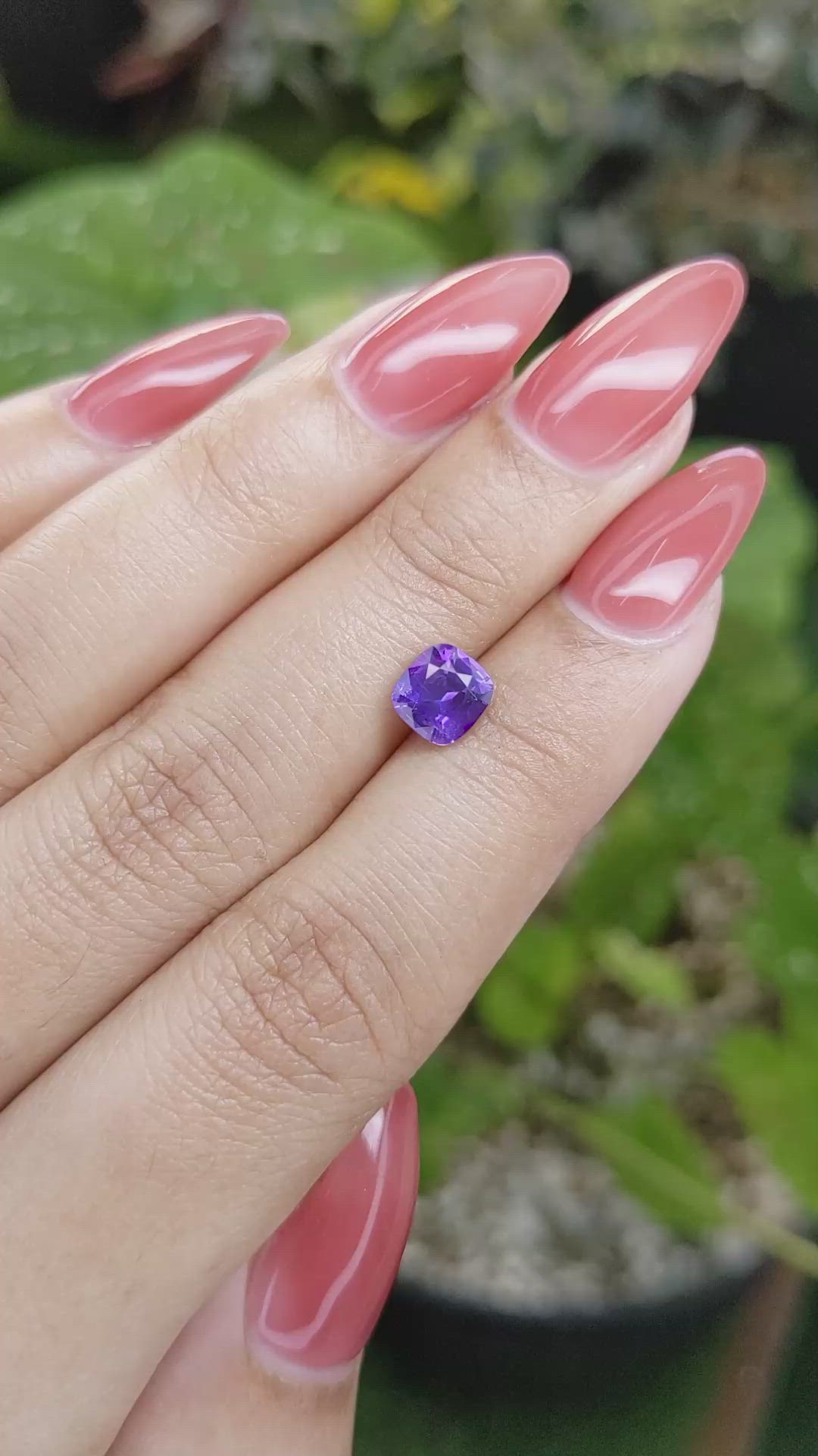 1.25 Ct. Purple Sapphire from Ceylon (Sri Lanka) Size Video