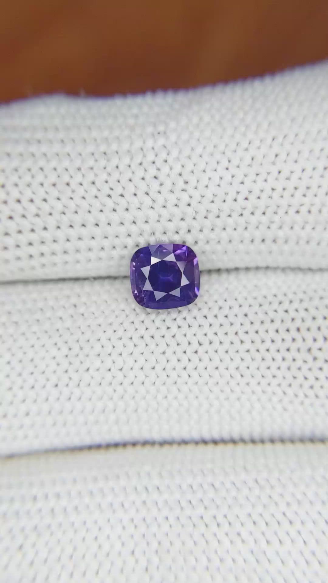 1.25 Ct. Purple Sapphire from Ceylon (Sri Lanka) Size Video