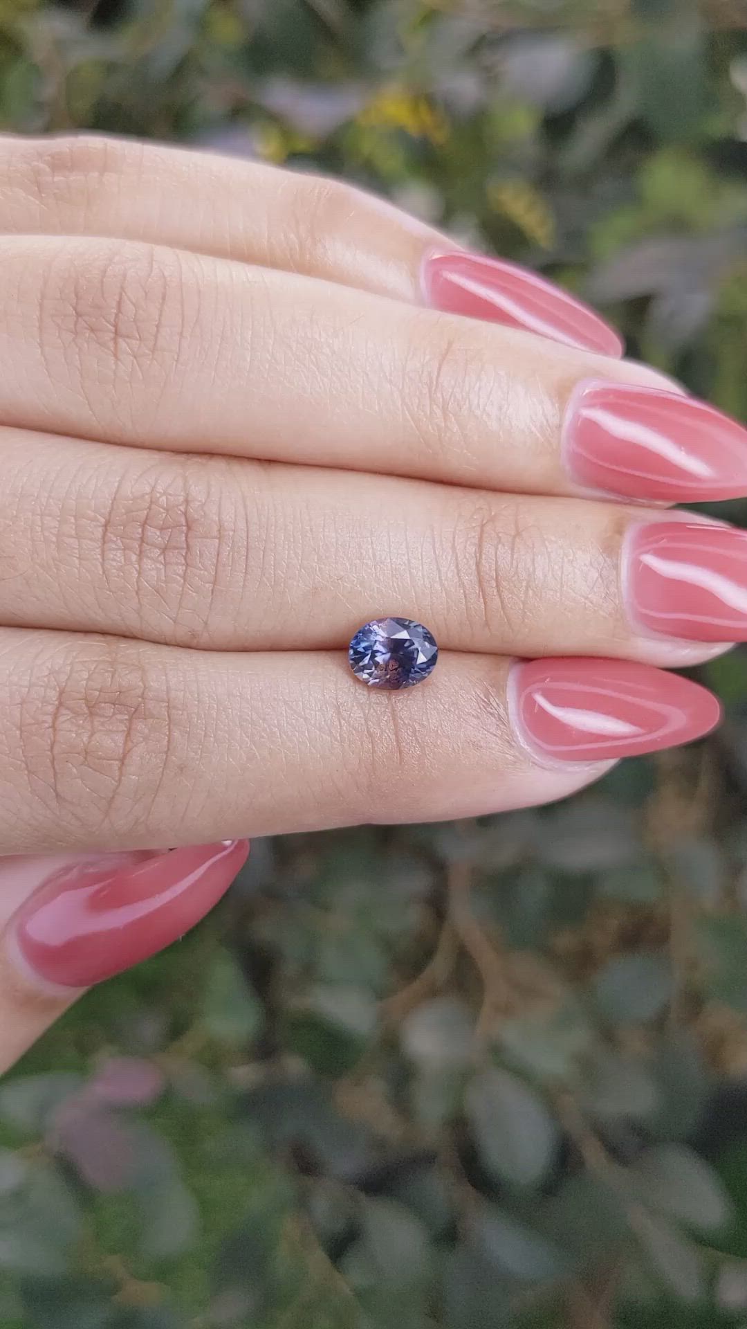 1.29 Ct. Bi Color Sapphire from Ceylon (Sri Lanka) Size Video