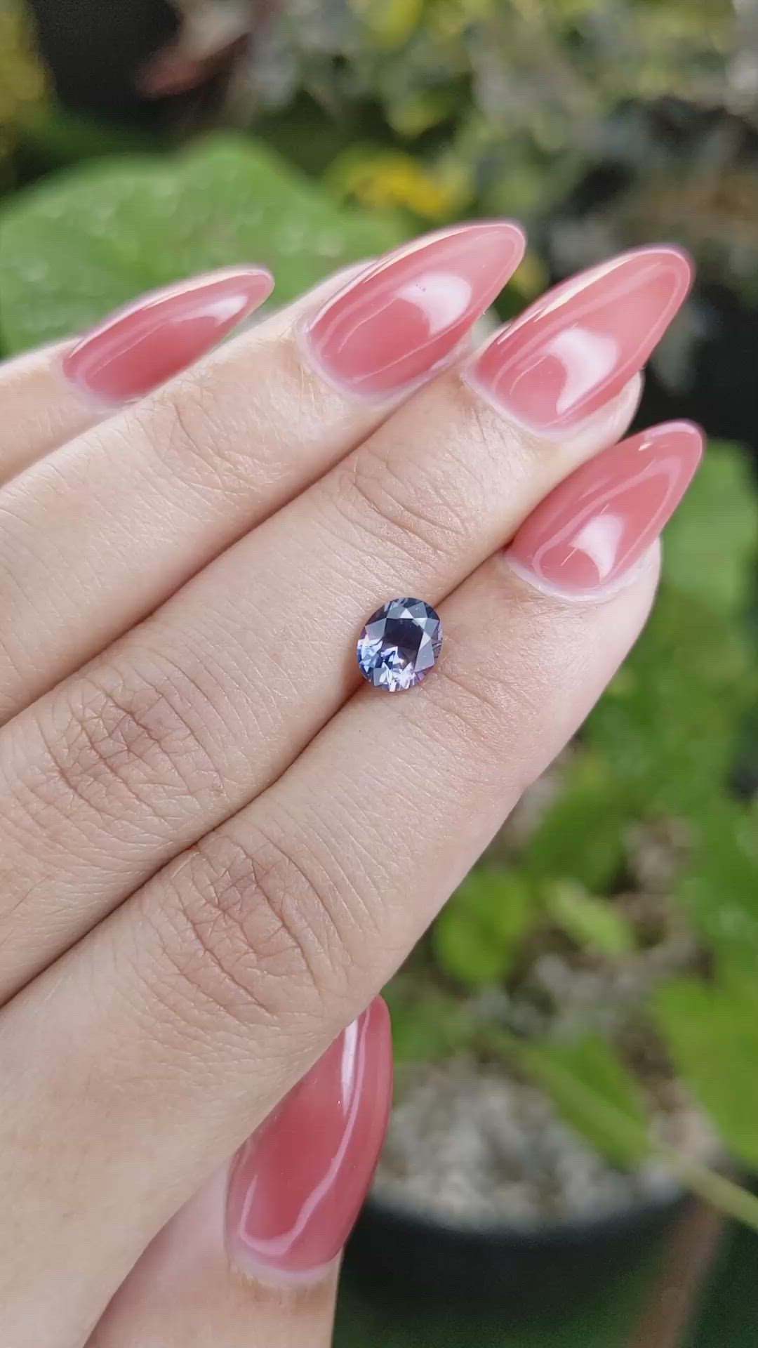 1.29 Ct. Bi Color Sapphire from Ceylon (Sri Lanka) Size Video