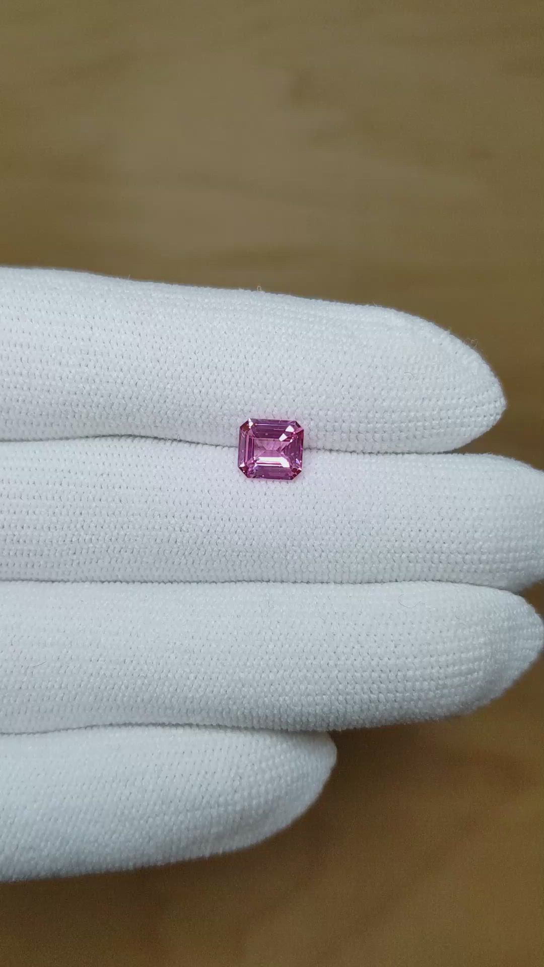 1.24 Ct. Pink Sapphire from Ceylon (Sri Lanka) Size Video