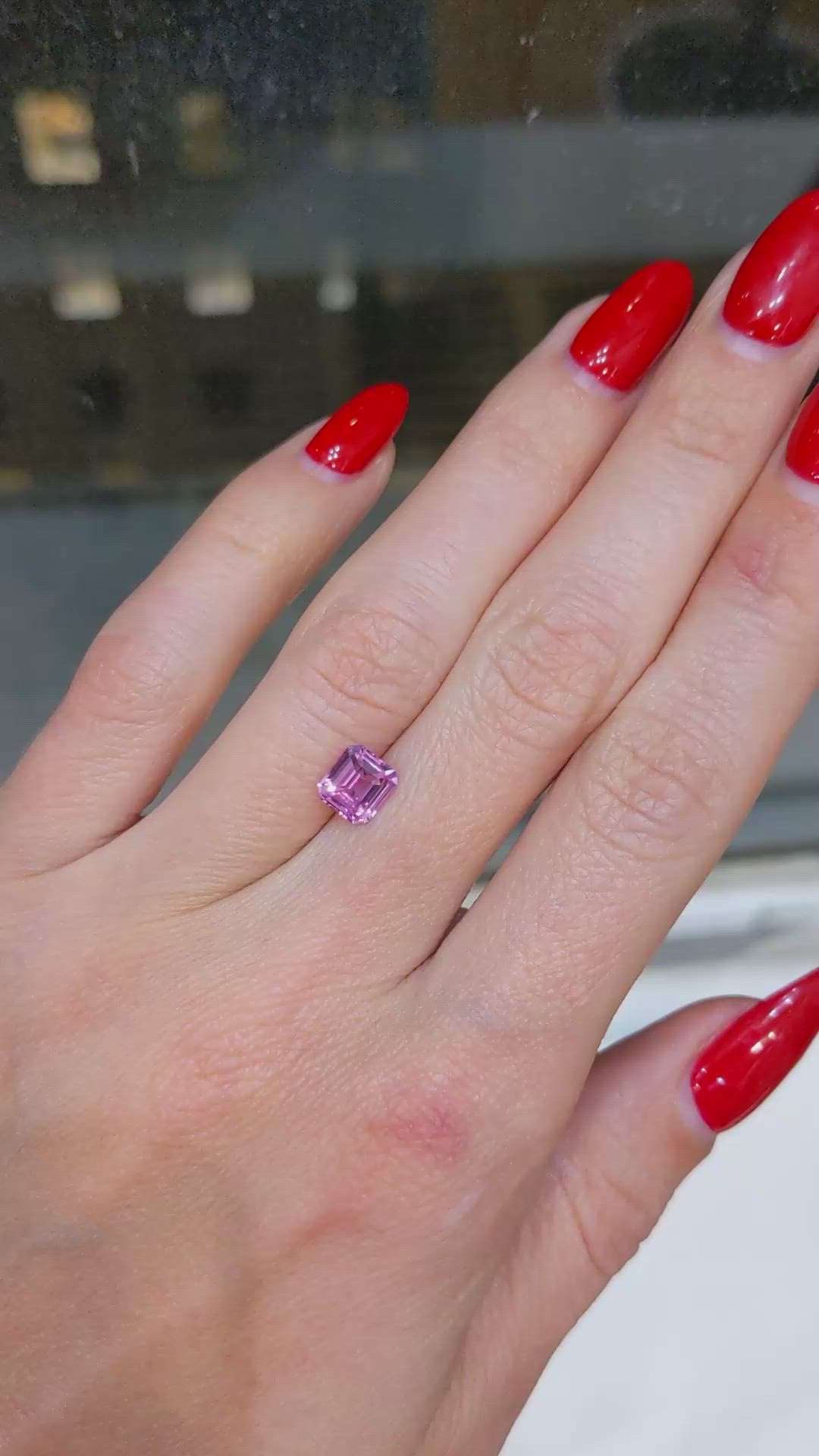 1.24 Ct. Pink Sapphire from Ceylon (Sri Lanka) Size Video