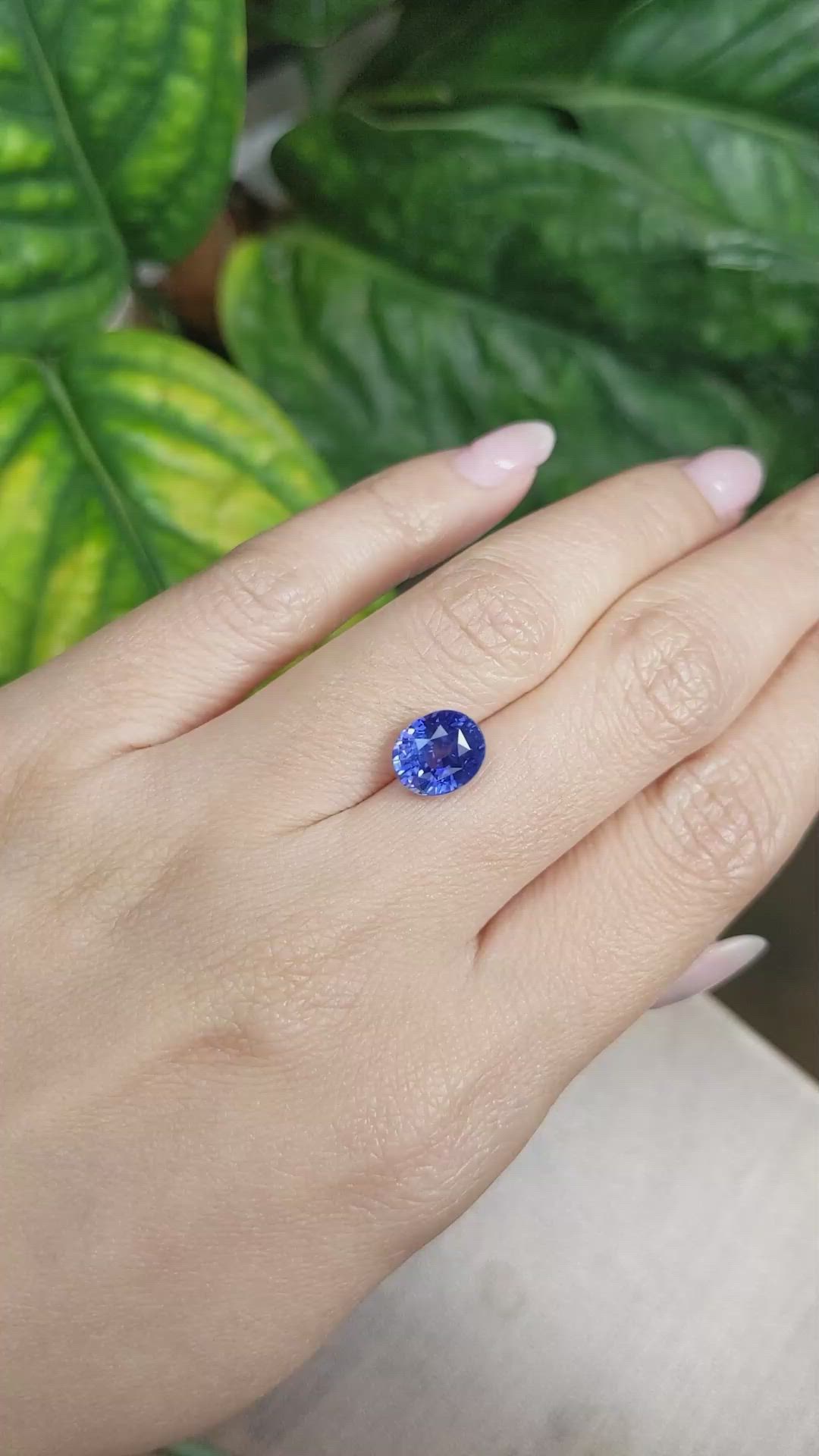 4.02 Ct. Blue Sapphire from Ceylon (Sri Lanka) Size Video