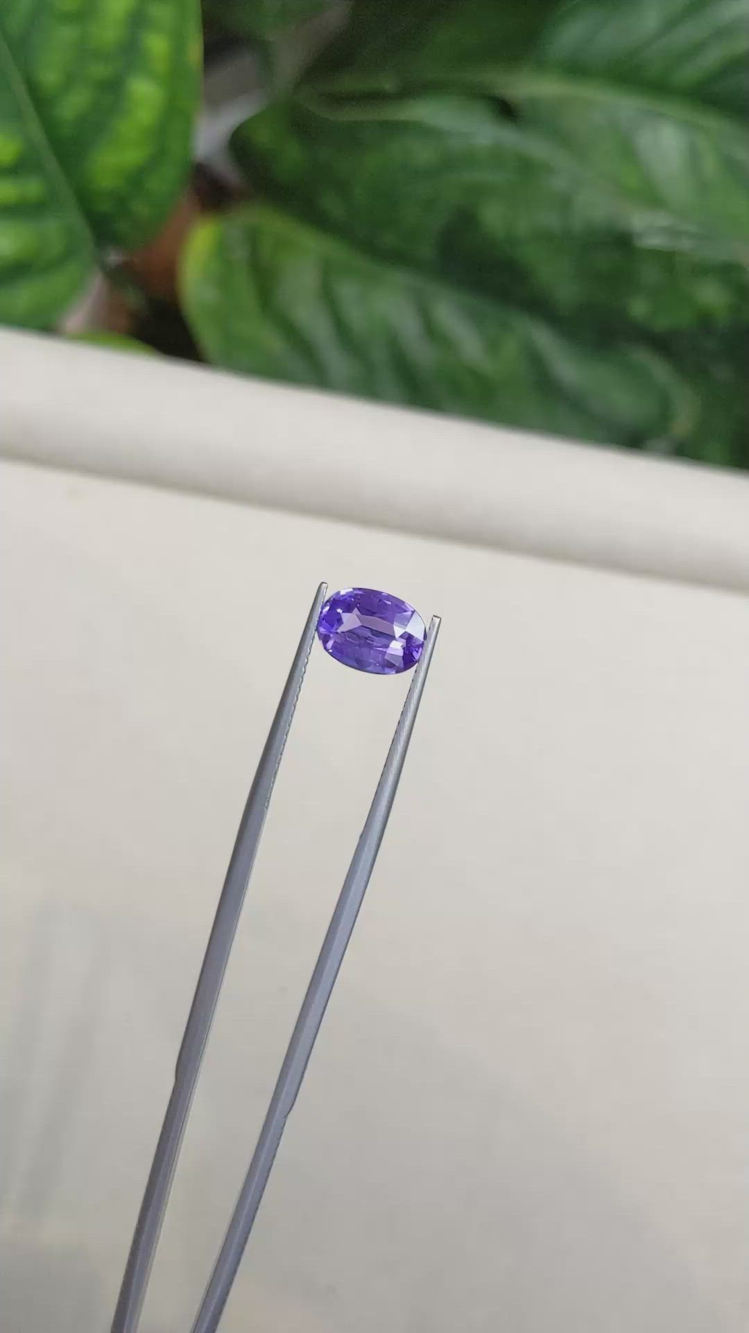 2.61 Ct. Purple Sapphire from Ceylon (Sri Lanka) Size Video