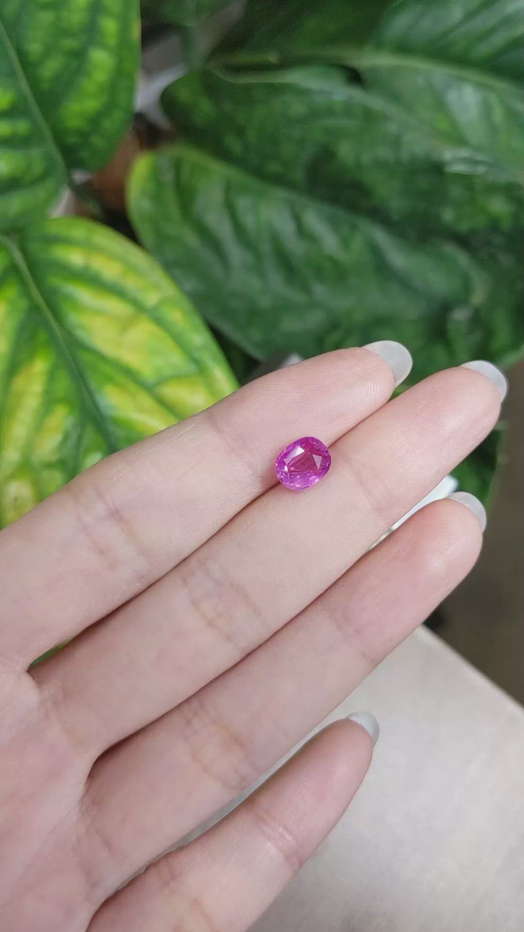 2.04 Ct. Pink Sapphire from Ceylon (Sri Lanka) Size Video