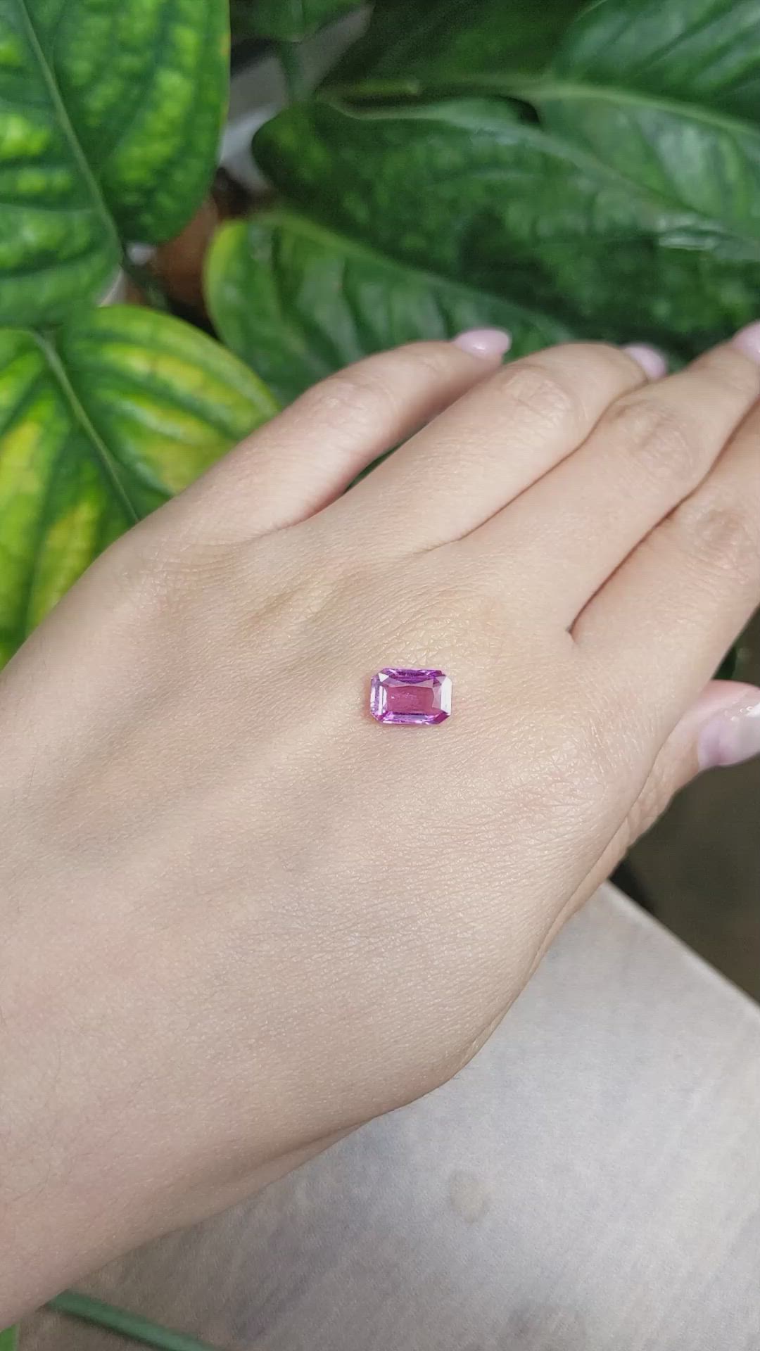 2.12 Ct. Pink Sapphire from Ceylon (Sri Lanka) Size Video
