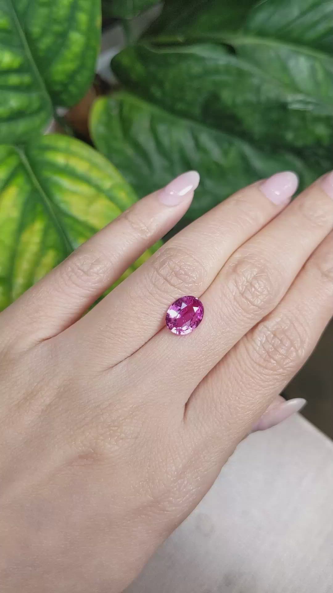 3.02 Ct. Pink Sapphire from Ceylon (Sri Lanka) Size Video