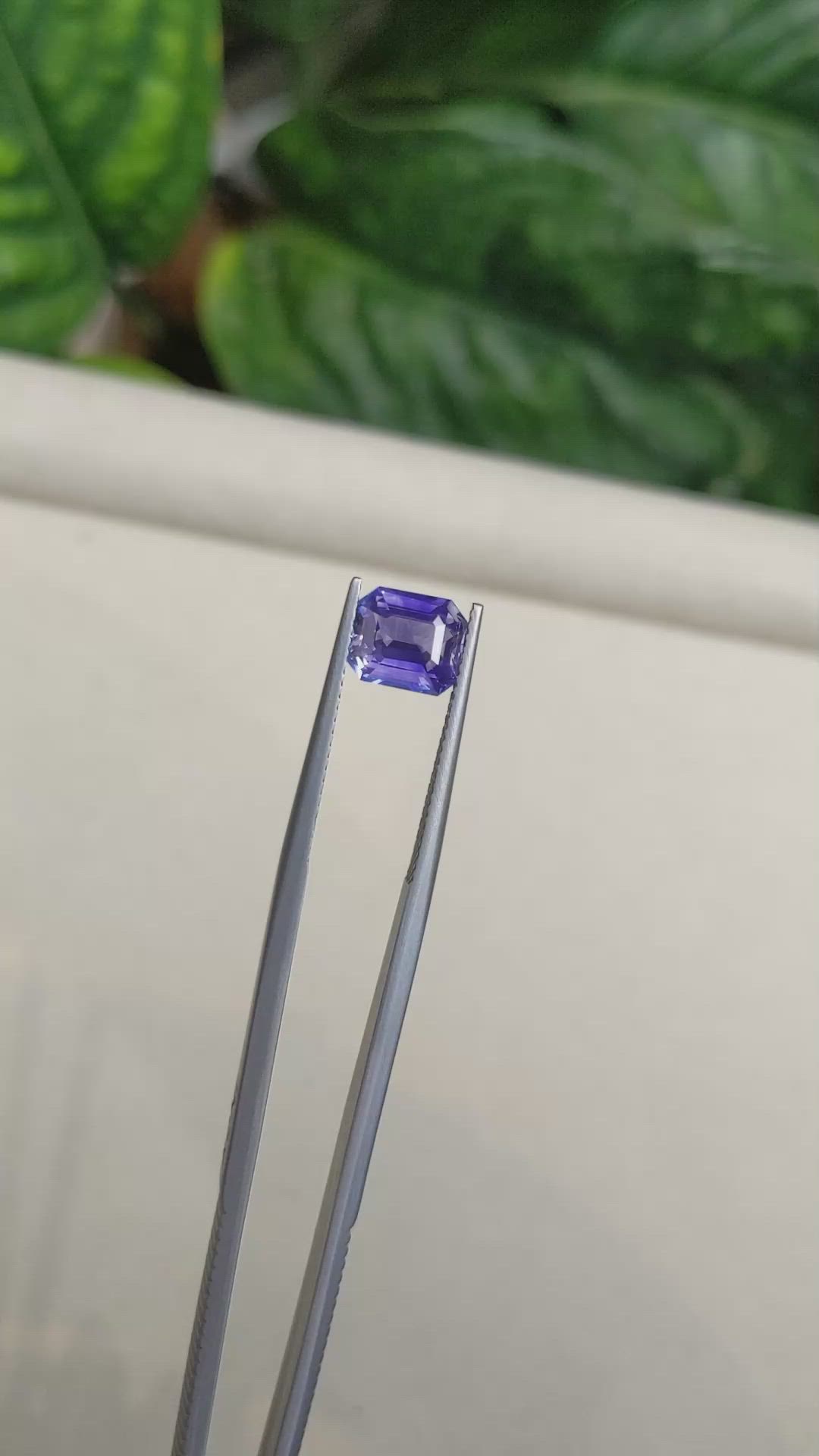 2.39 Ct. Purplish Blue Sapphire from Ceylon (Sri Lanka) Size Video