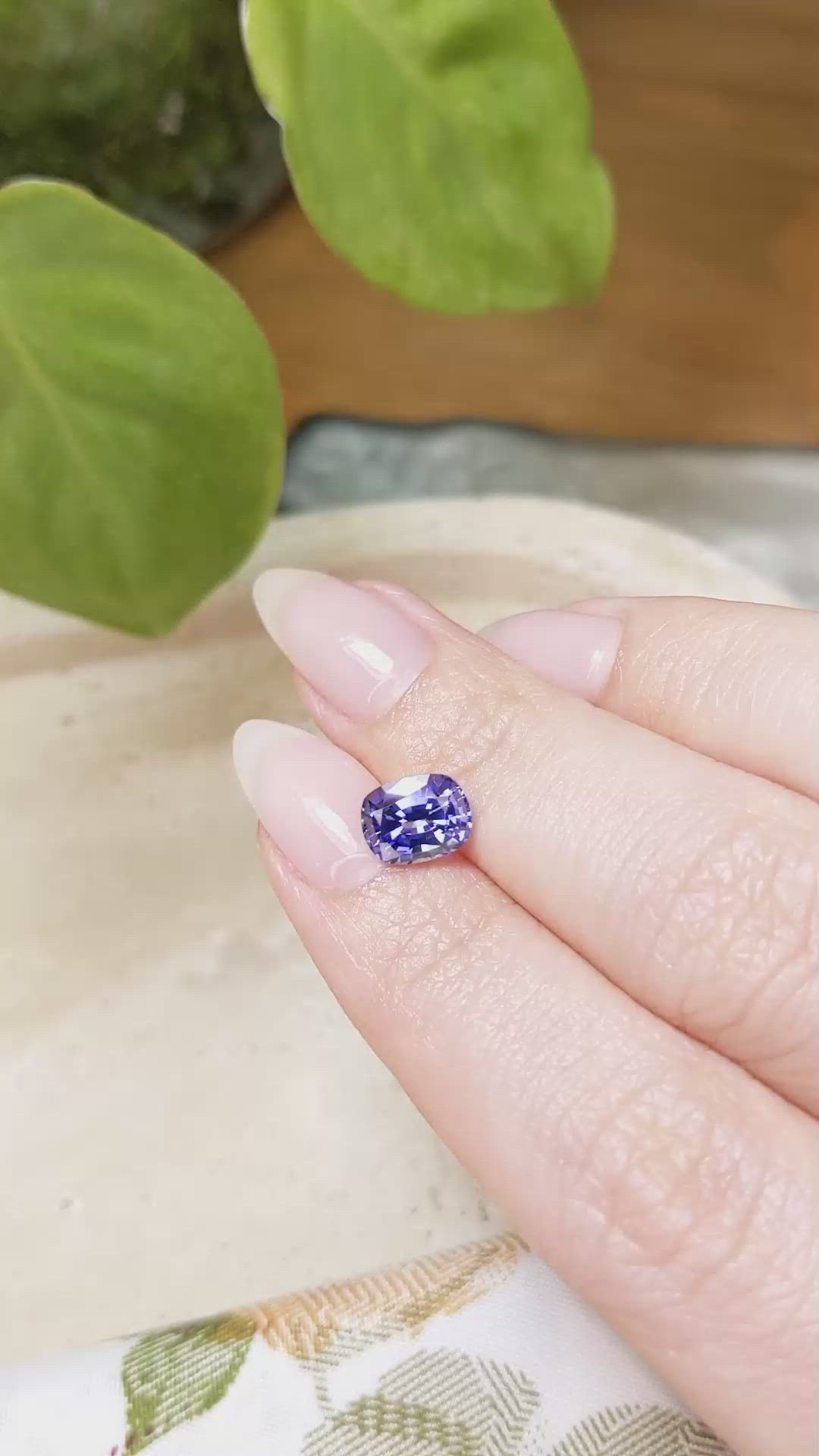 2.08 Ct. Blue Sapphire from Ceylon (Sri Lanka) Size Video