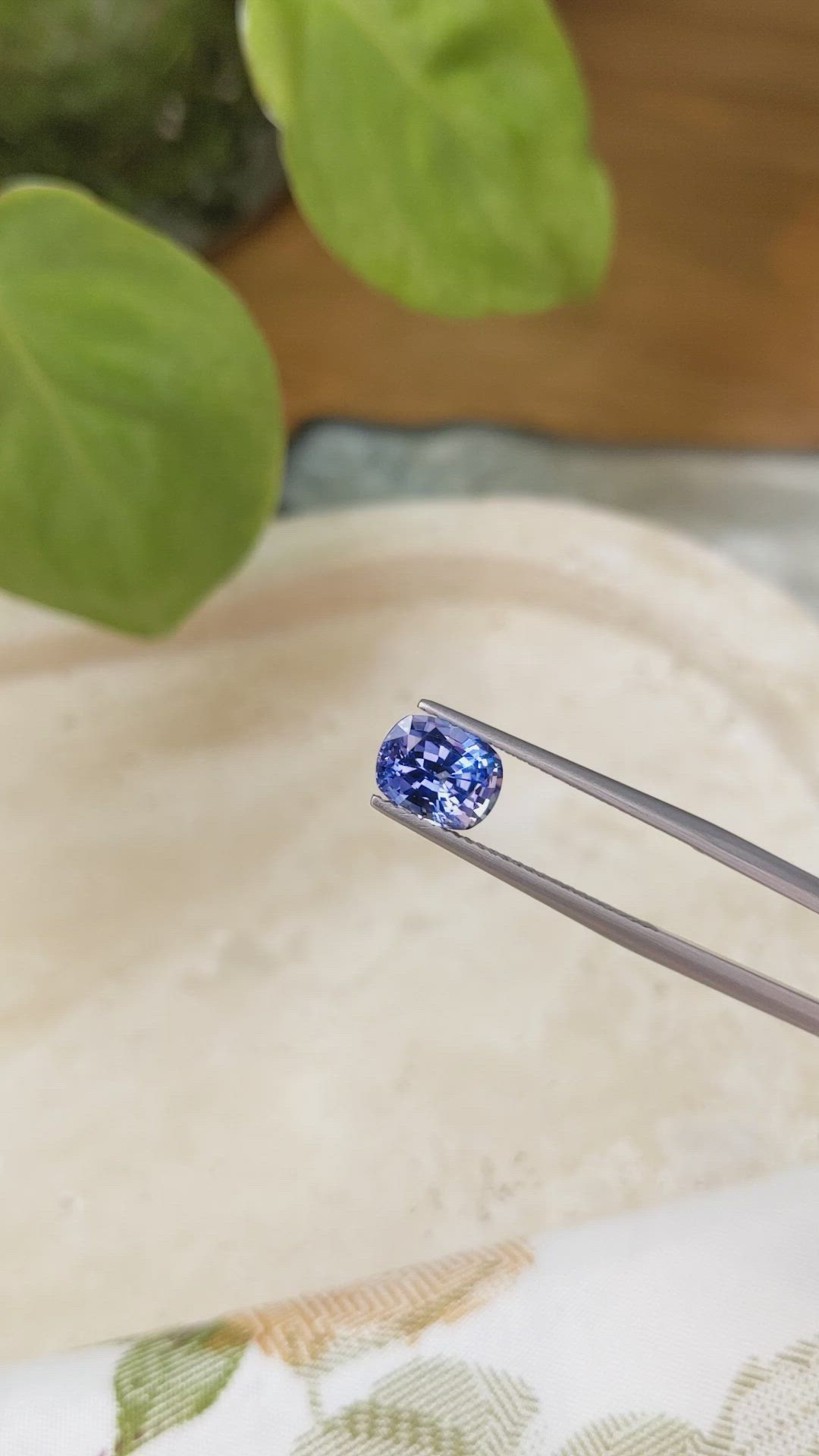 2.08 Ct. Blue Sapphire from Ceylon (Sri Lanka) Size Video