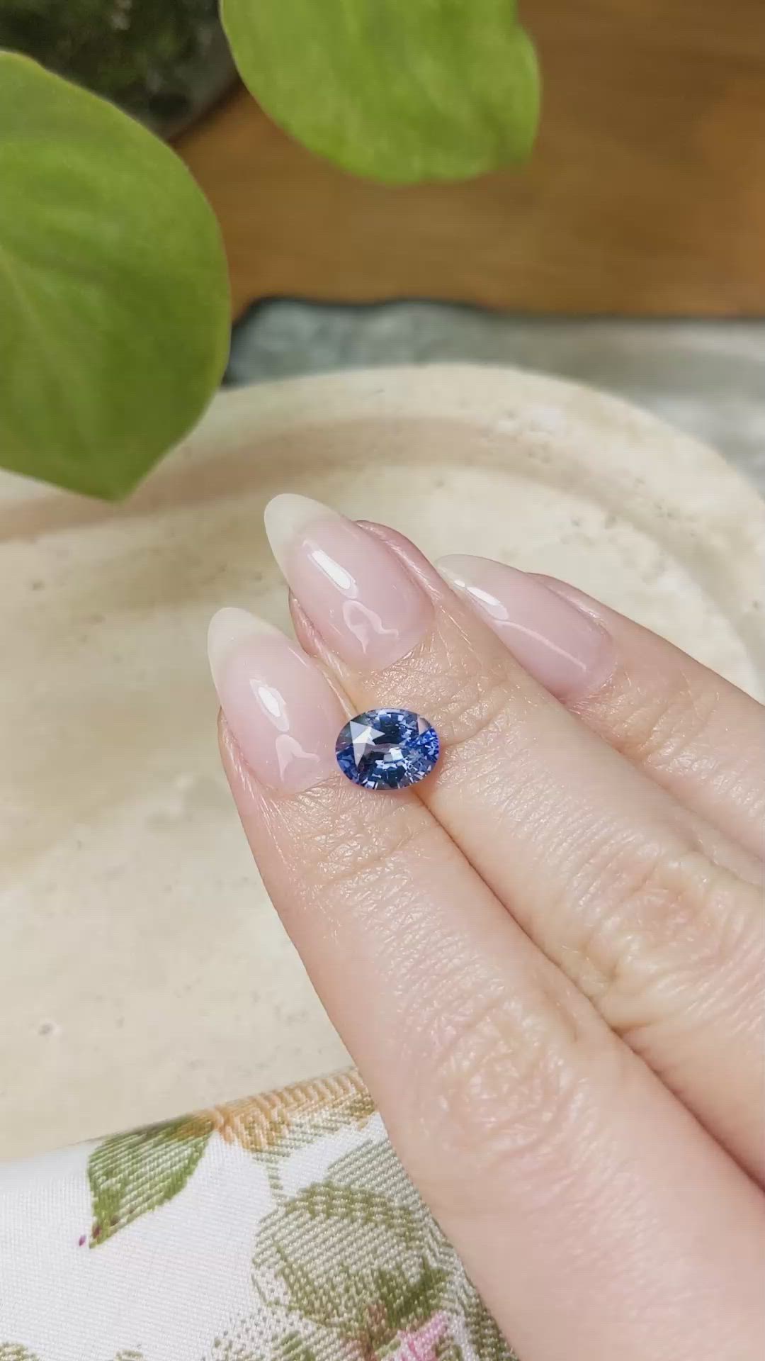 1.93 Ct. Blue Sapphire from Ceylon (Sri Lanka) Size Video