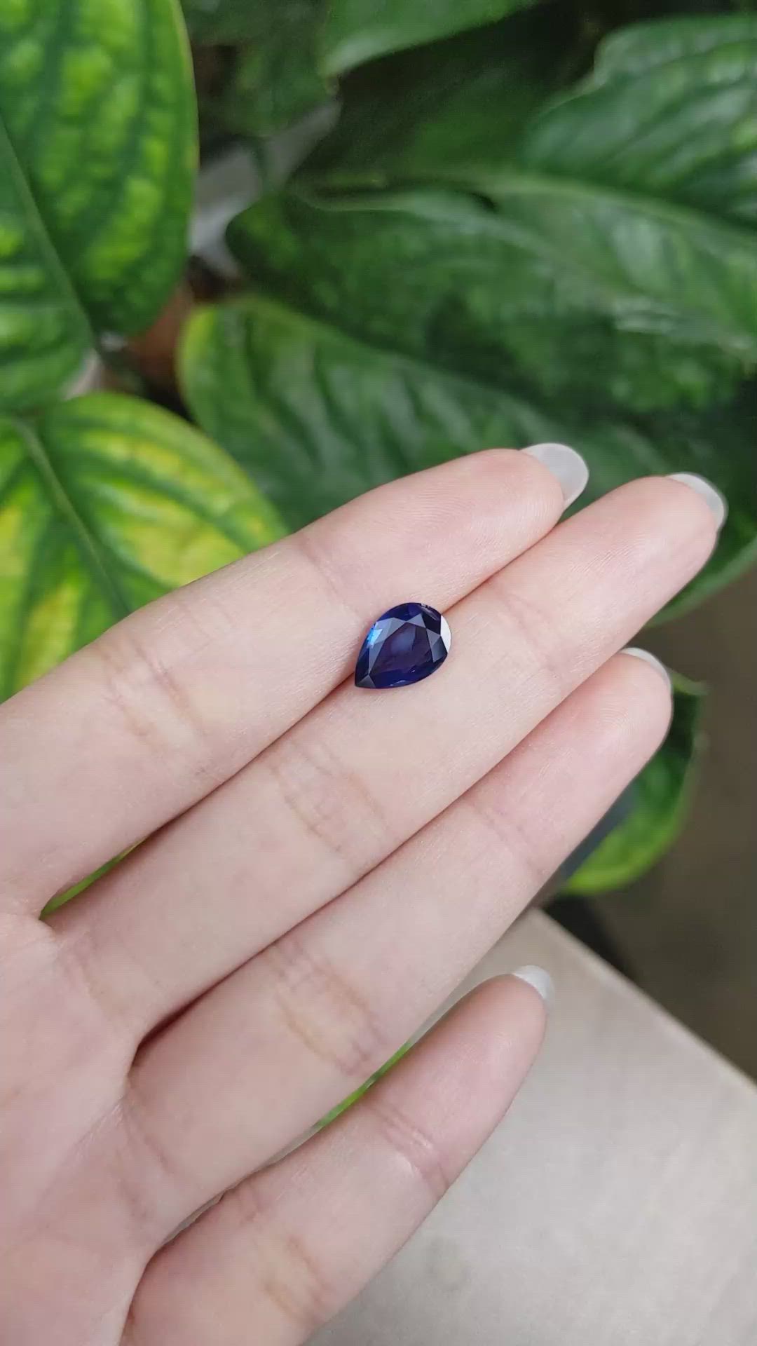 2.17 Ct. Blue Sapphire from Ceylon (Sri Lanka) Size Video