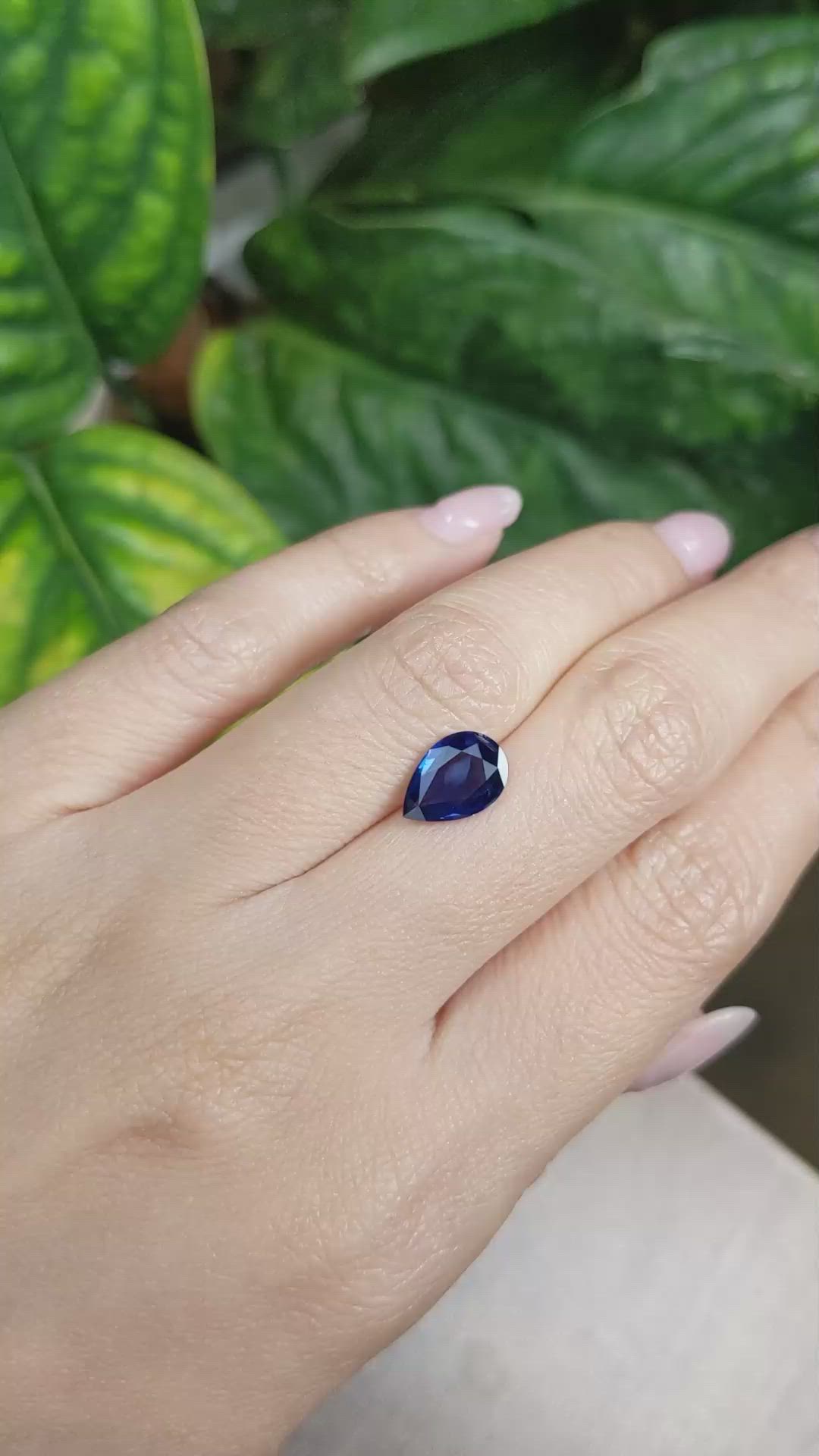2.17 Ct. Blue Sapphire from Ceylon (Sri Lanka) Size Video