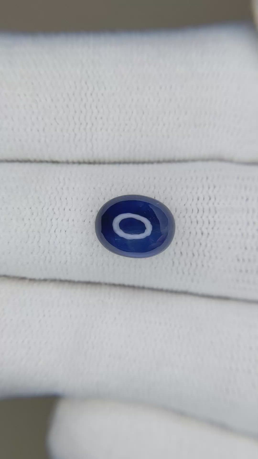 3.19 Ct. Blue Cabochon Sapphire from Ceylon (Sri Lanka) Size Video