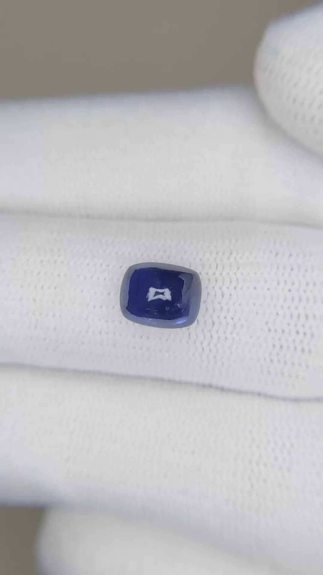 2.02 Ct. Blue Cabochon Sapphire from Ceylon (Sri Lanka) Size Video