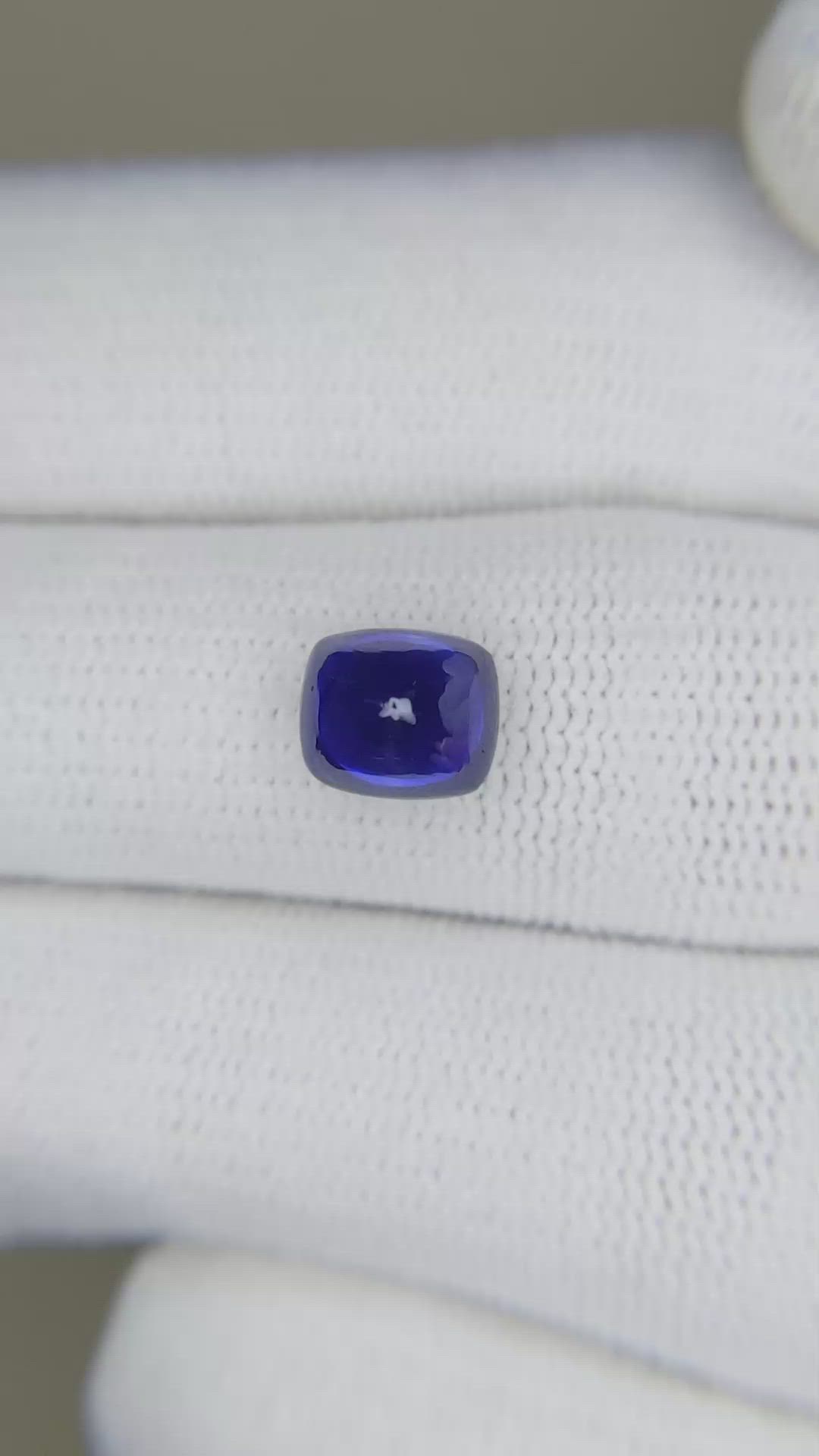 2.21 Ct. Blue Cabochon Sapphire from Ceylon (Sri Lanka) Size Video