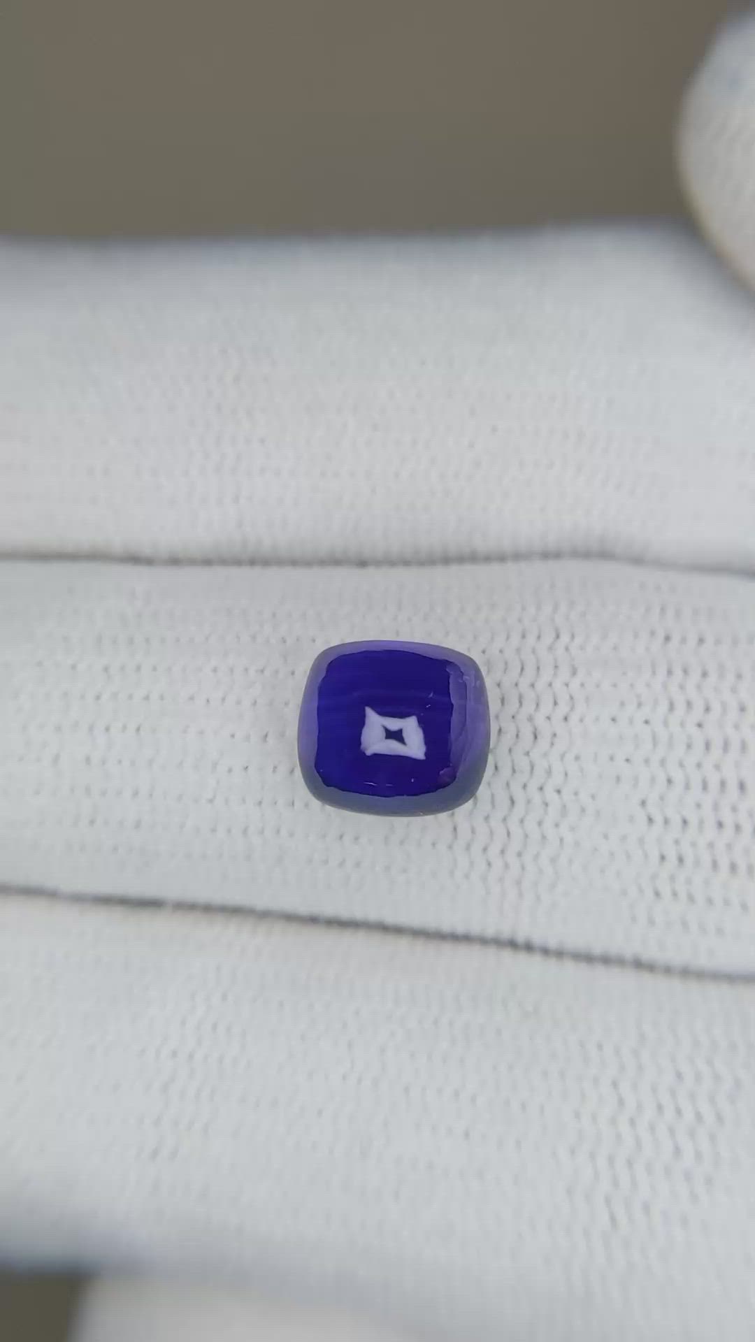 2.55 Ct. Blue Cabochon Sapphire from Ceylon (Sri Lanka) Size Video