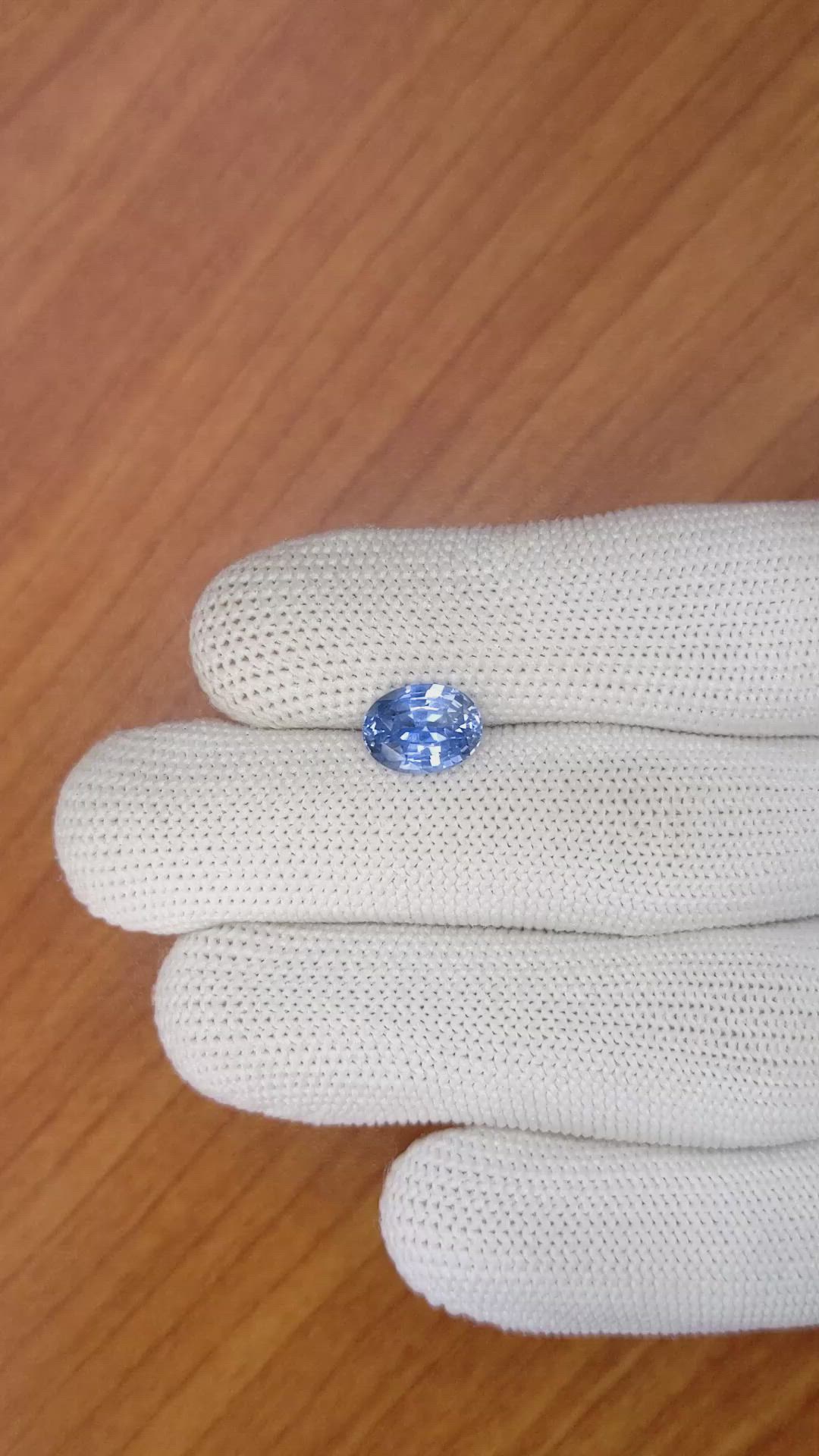 3.02 Ct. Blue Sapphire from Ceylon (Sri Lanka) Size Video