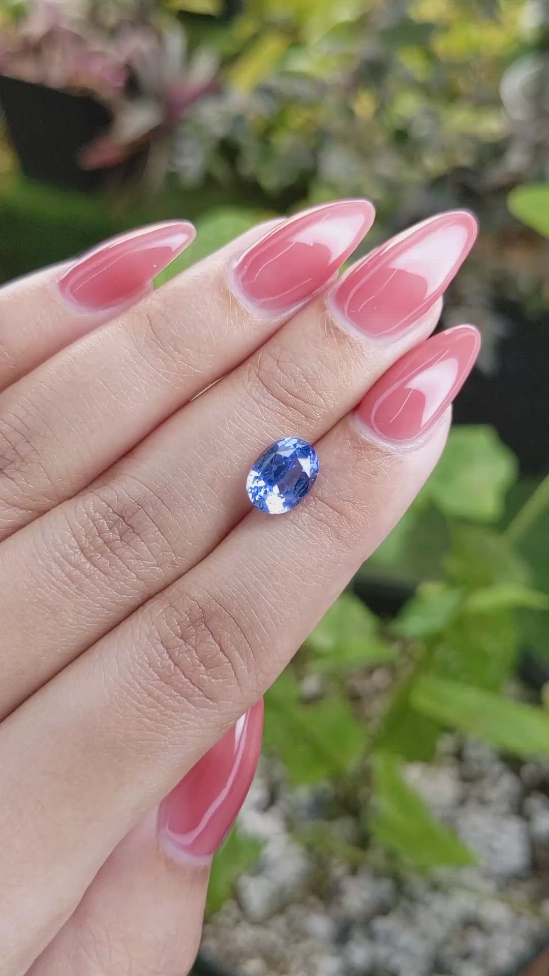 3.02 Ct. Blue Sapphire from Ceylon (Sri Lanka) Size Video