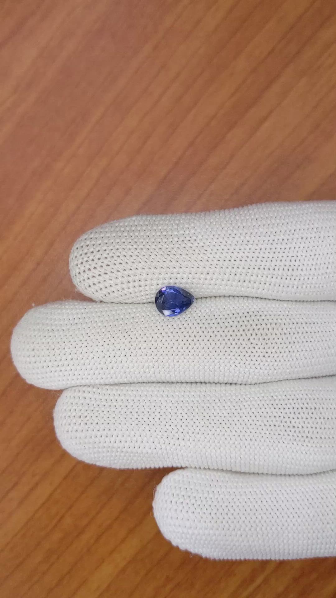 1.29 Ct. Blue Sapphire from Ceylon (Sri Lanka) Size Video