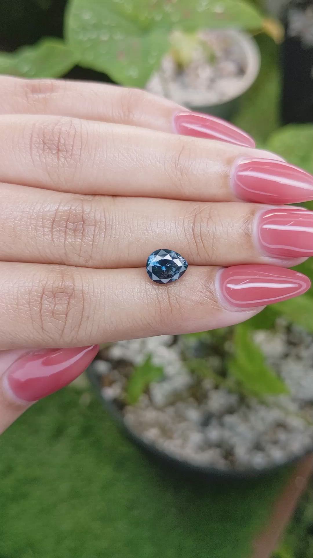 2.11 Ct. Greenish Blue Sapphire from Ceylon (Sri Lanka) Size Video