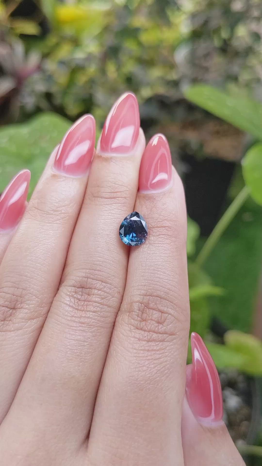 2.11 Ct. Greenish Blue Sapphire from Ceylon (Sri Lanka) Size Video
