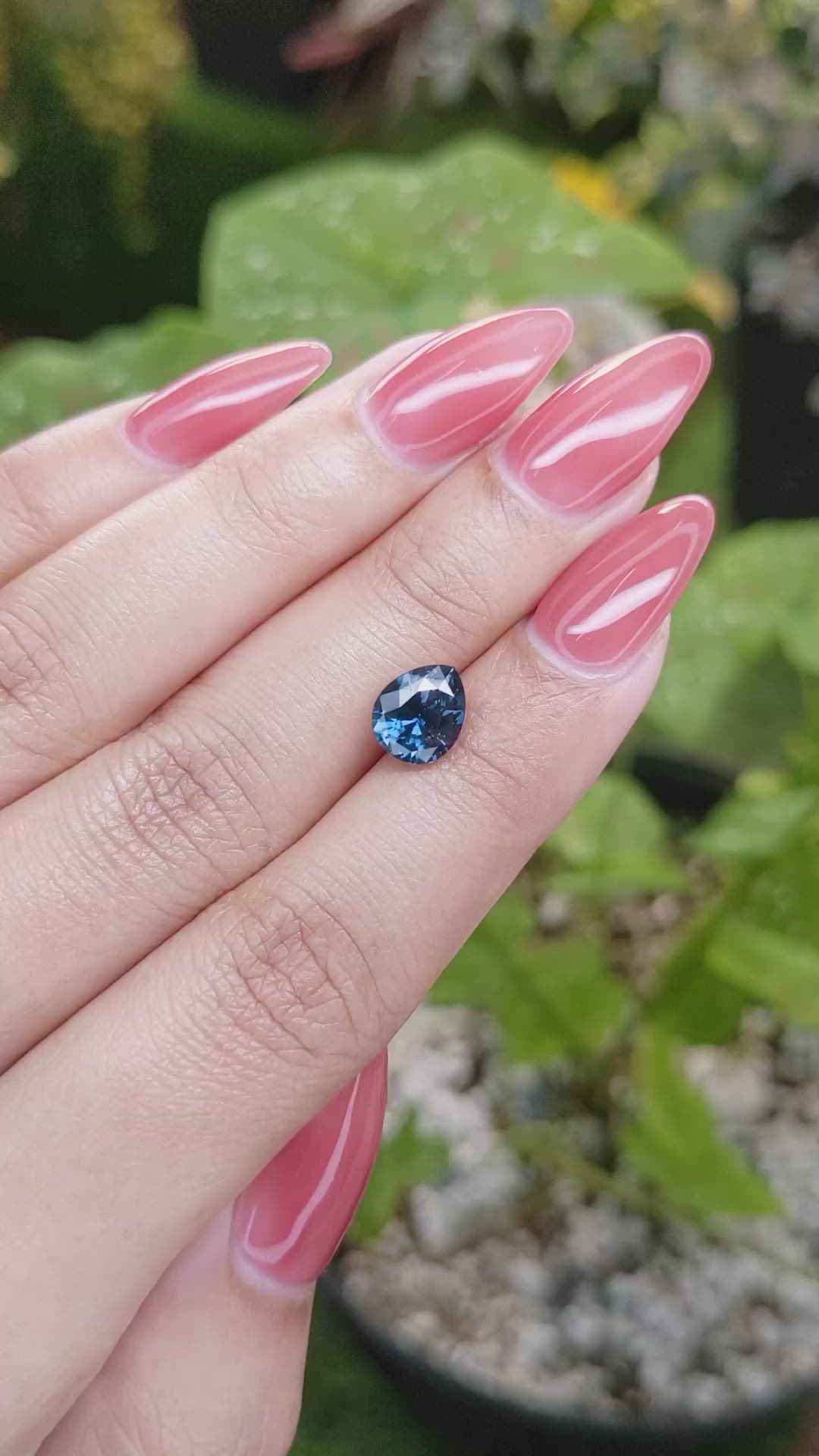2.11 Ct. Greenish Blue Sapphire from Ceylon (Sri Lanka) Size Video
