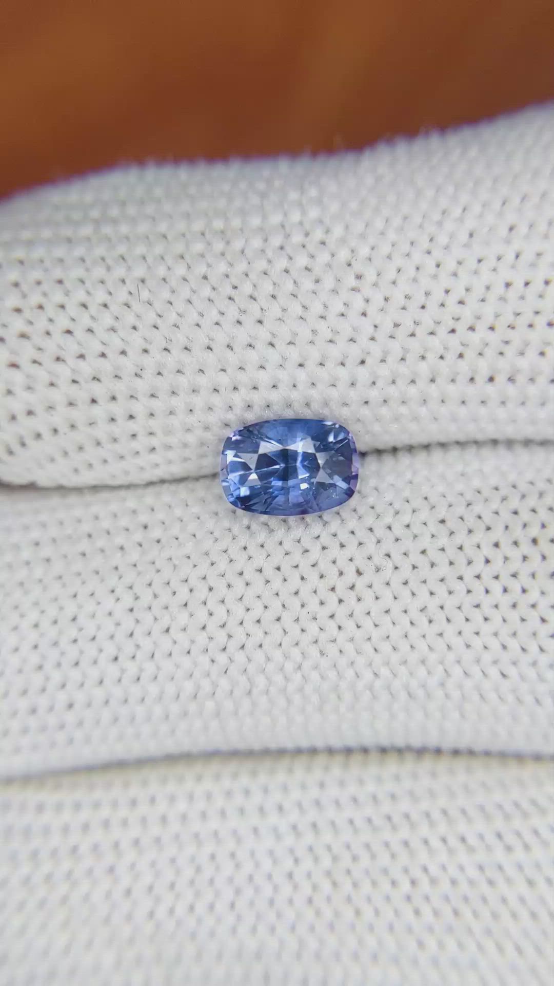 1.61 Ct. Blue Sapphire from Ceylon (Sri Lanka) Size Video