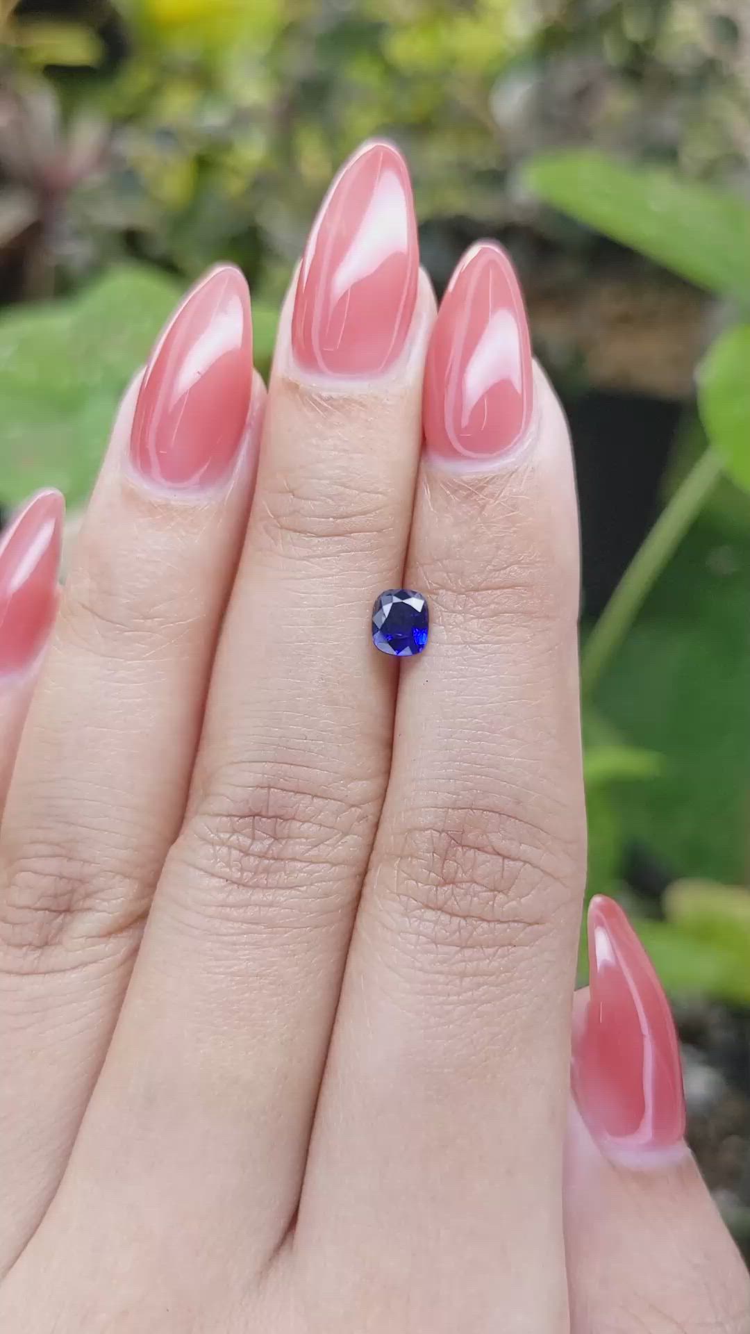 0.55 Ct. Blue Sapphire from Ceylon (Sri Lanka) Size Video