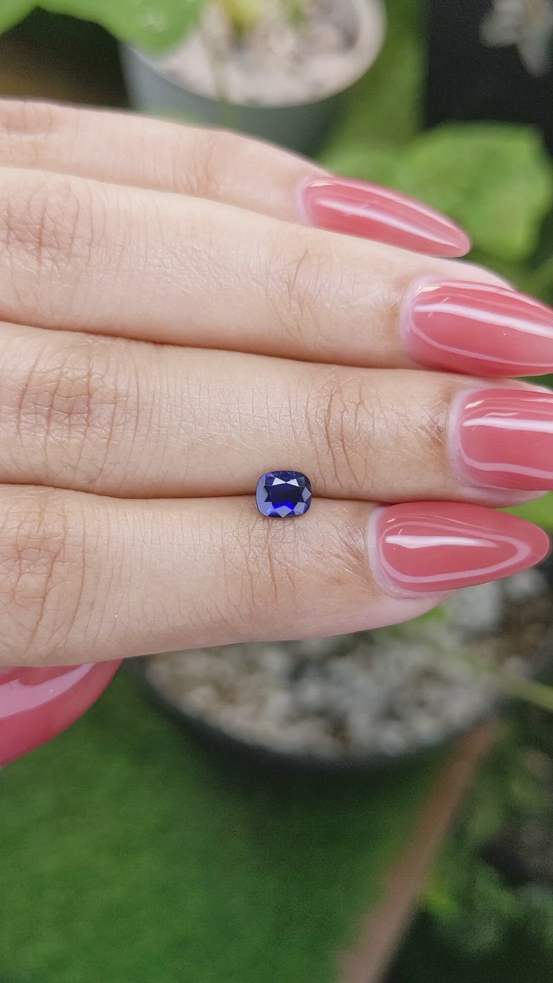 0.55 Ct. Blue Sapphire from Ceylon (Sri Lanka) Size Video