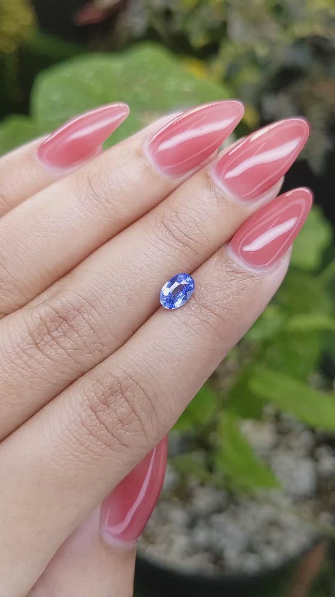 0.91 Ct. Blue Sapphire from Ceylon (Sri Lanka) Size Video