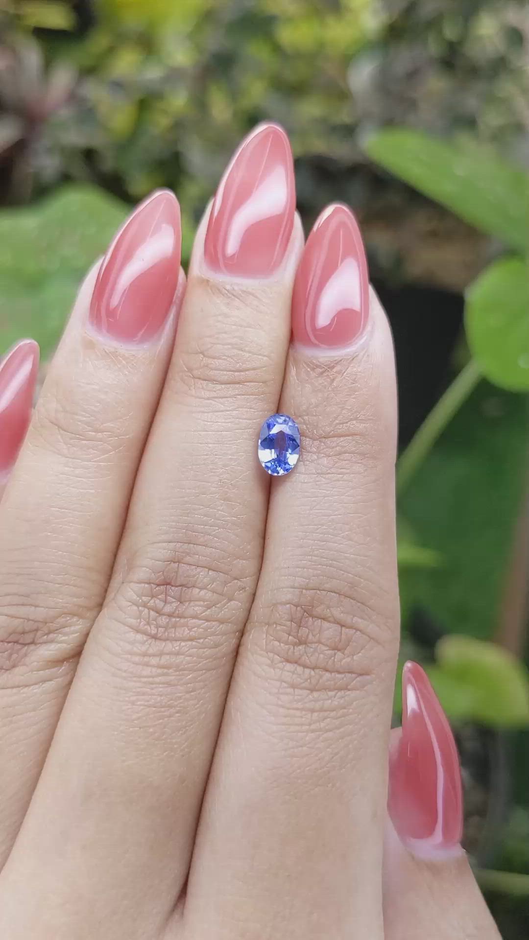 0.91 Ct. Blue Sapphire from Ceylon (Sri Lanka) Size Video